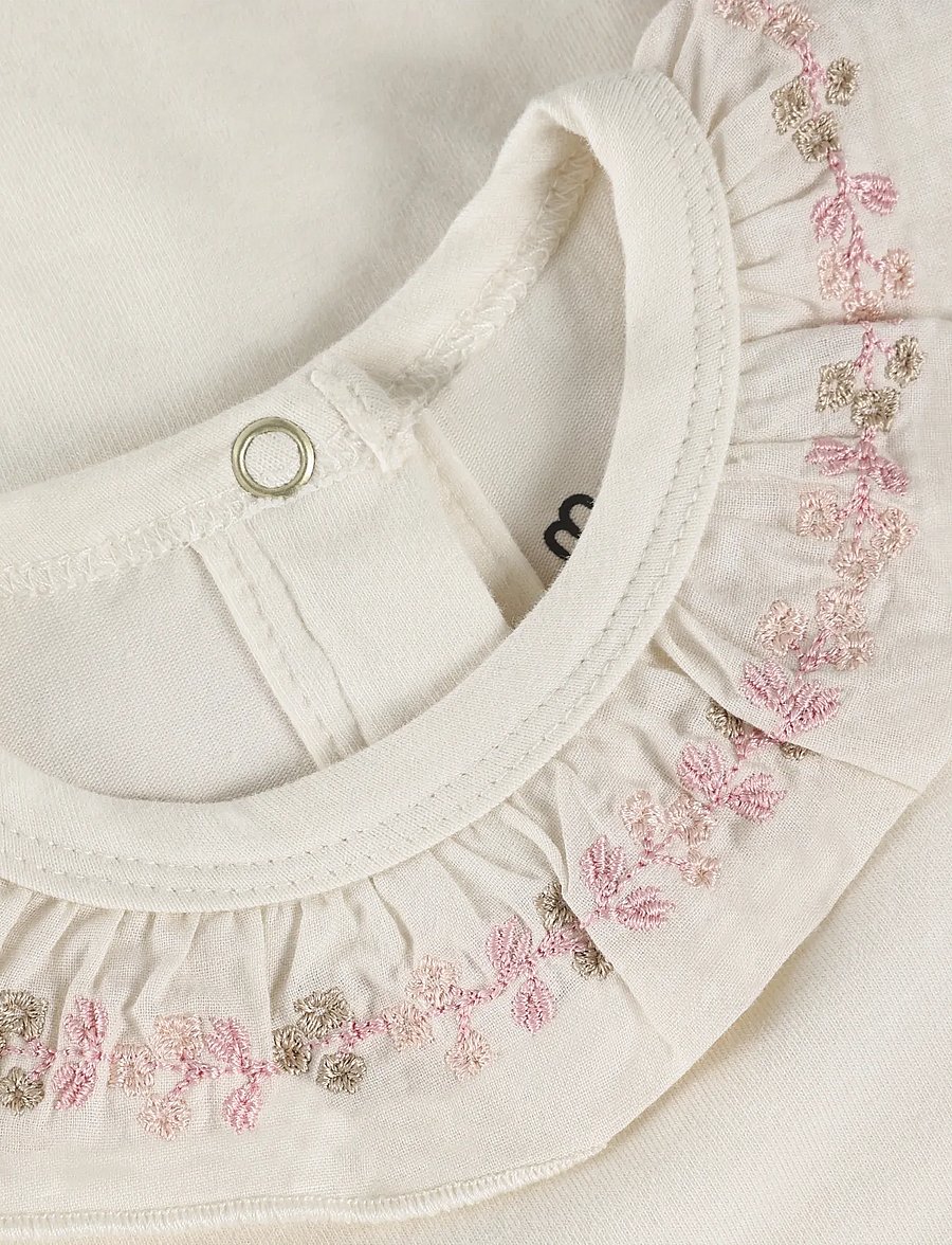 Minymo - Body LS - langærmede heldragter - white swan - 2