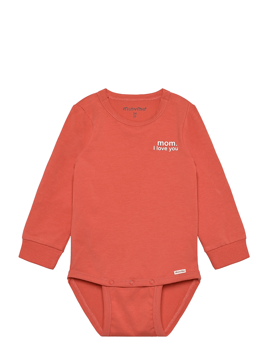 Minymo - Body LS - langärmelig - spiced coral - 0