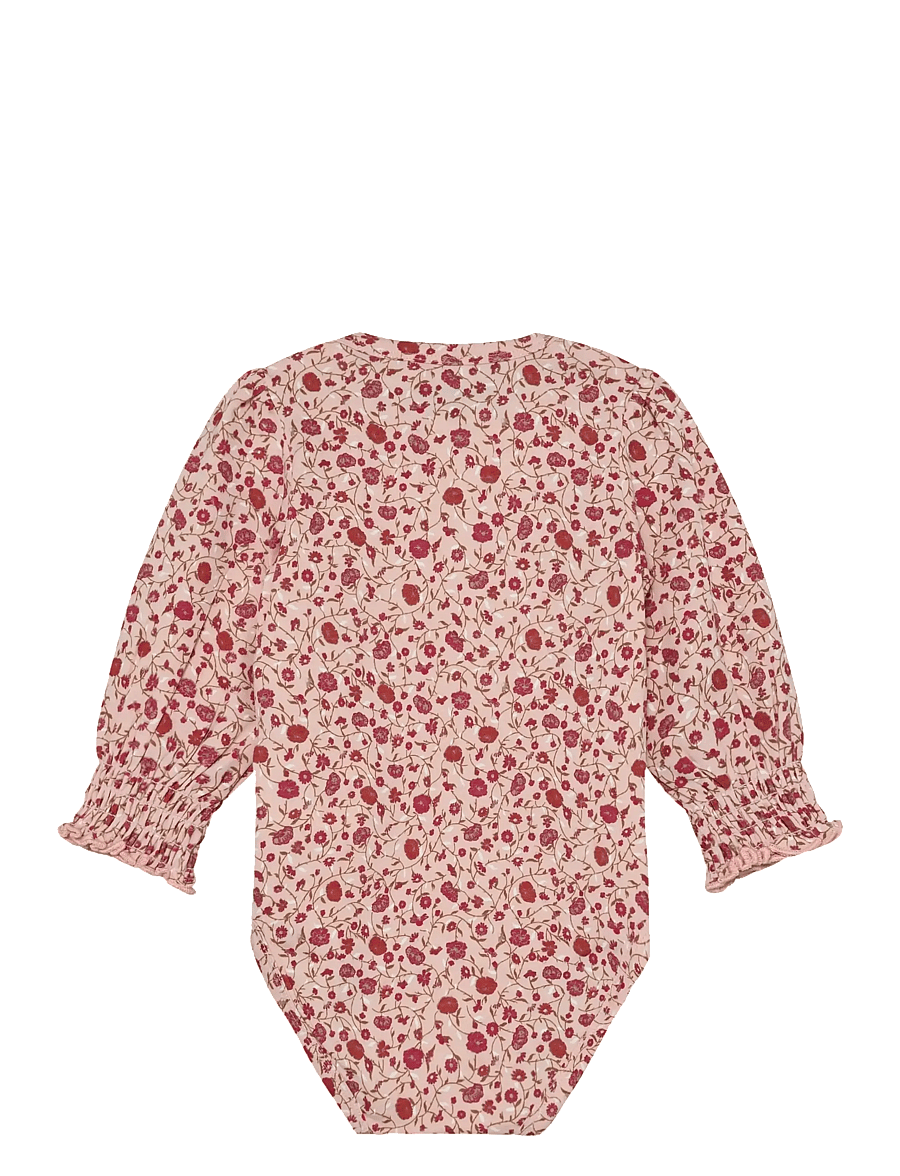 Minymo - Body LS AOP - langärmelig - peach whip - 1