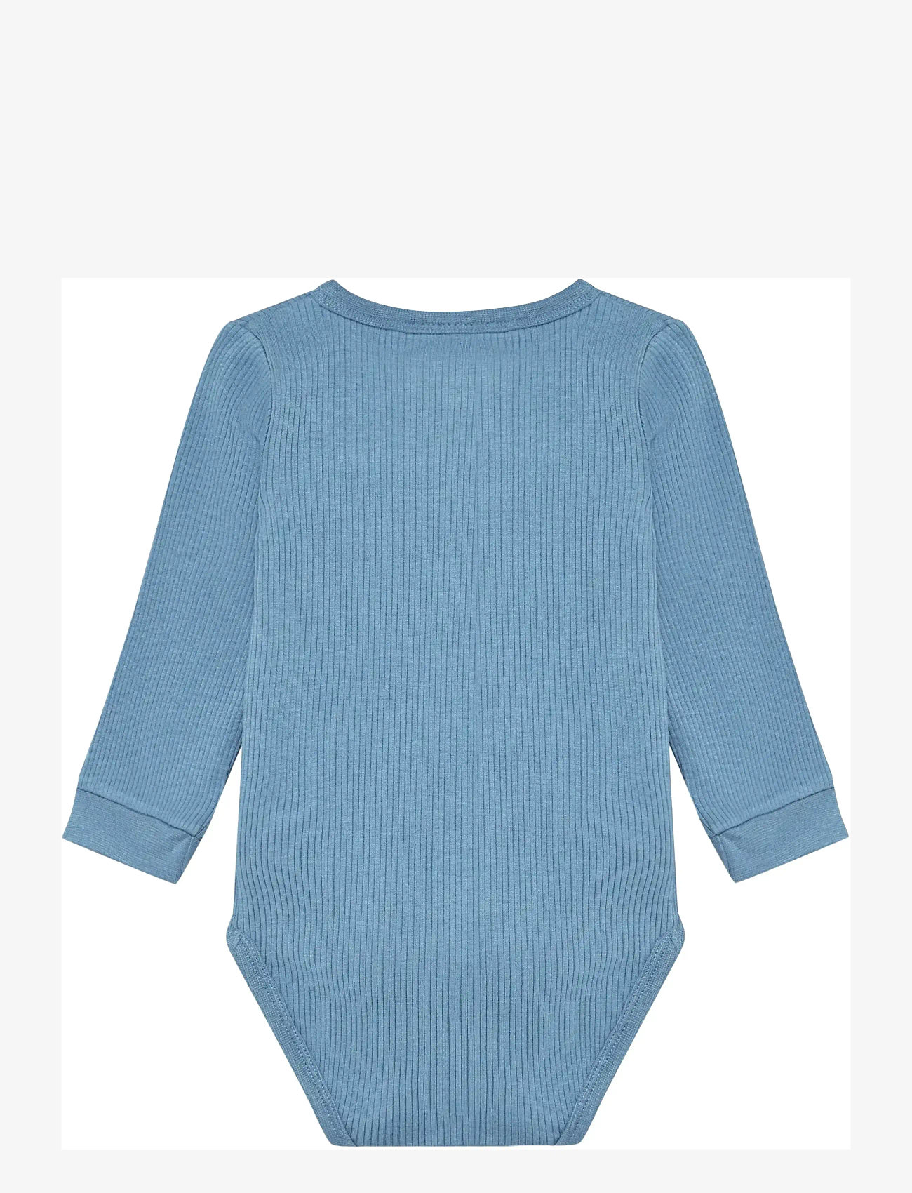 Minymo - Body LS Rib - long-sleeved - blue shadow - 1