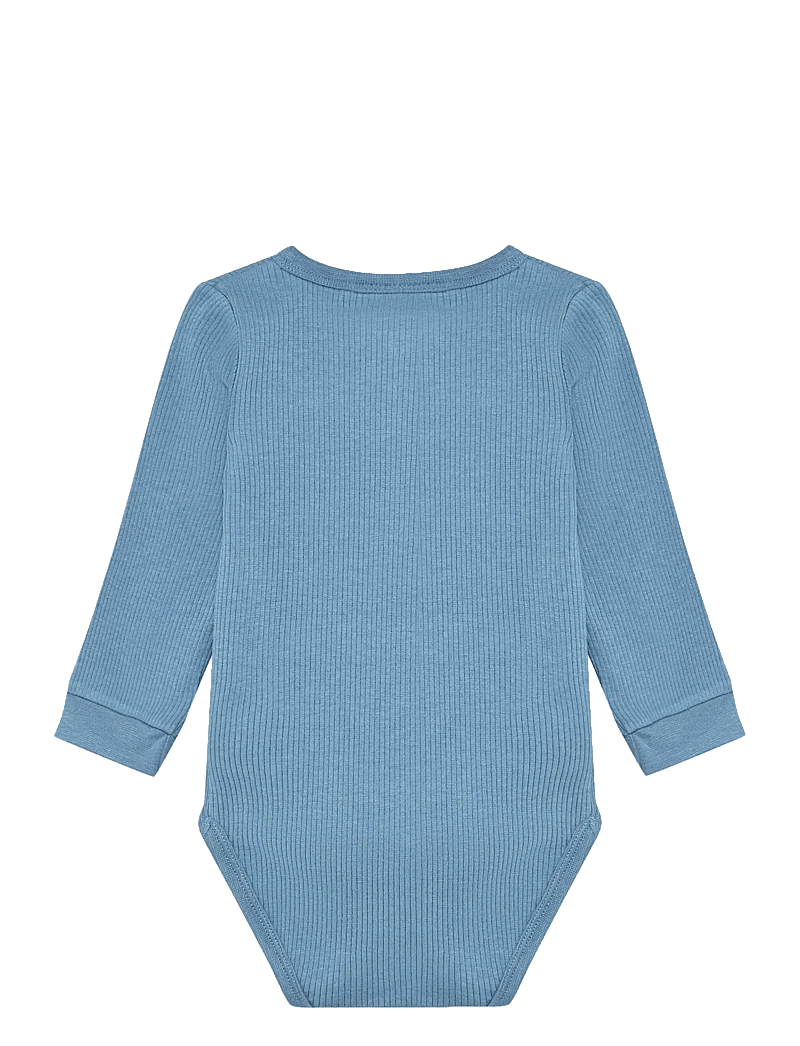 Minymo - Body LS Rib - long-sleeved - blue shadow - 1