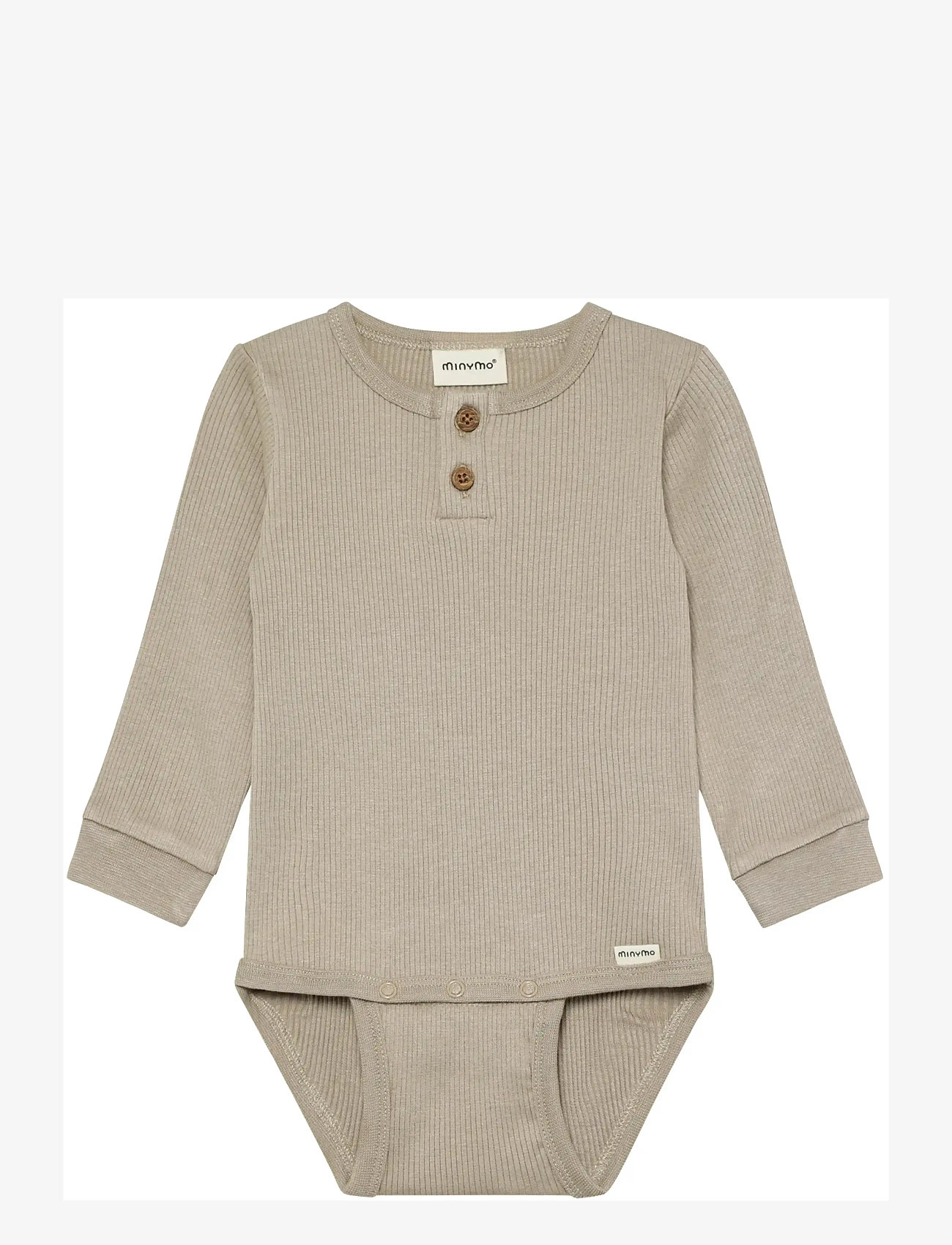 Minymo - Body LS Rib - langärmelig - crockery - 0