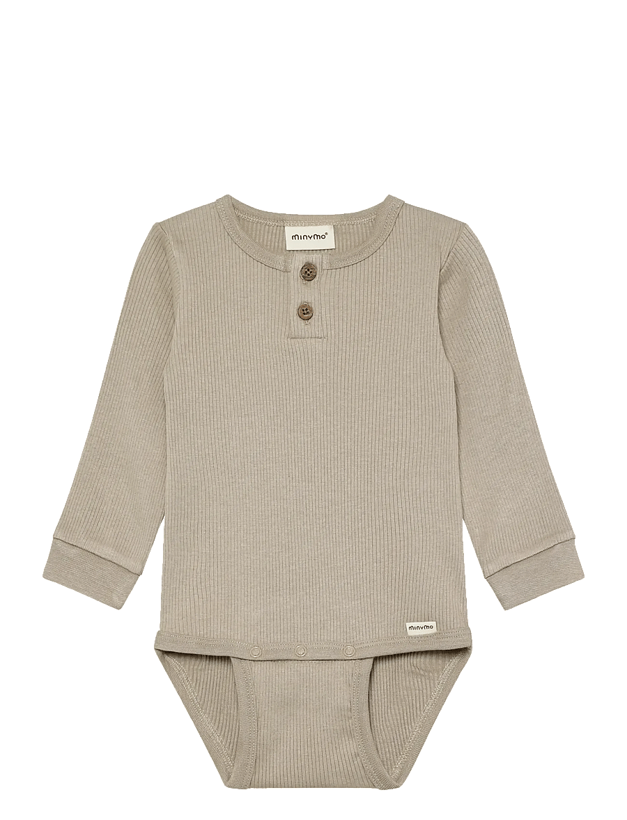 Minymo - Body LS Rib - langärmelig - crockery - 0