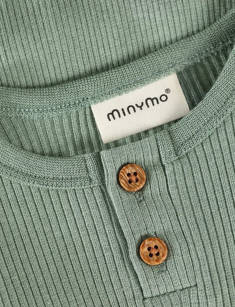 Minymo - Body LS Rib - langærmede - lily pad - 2