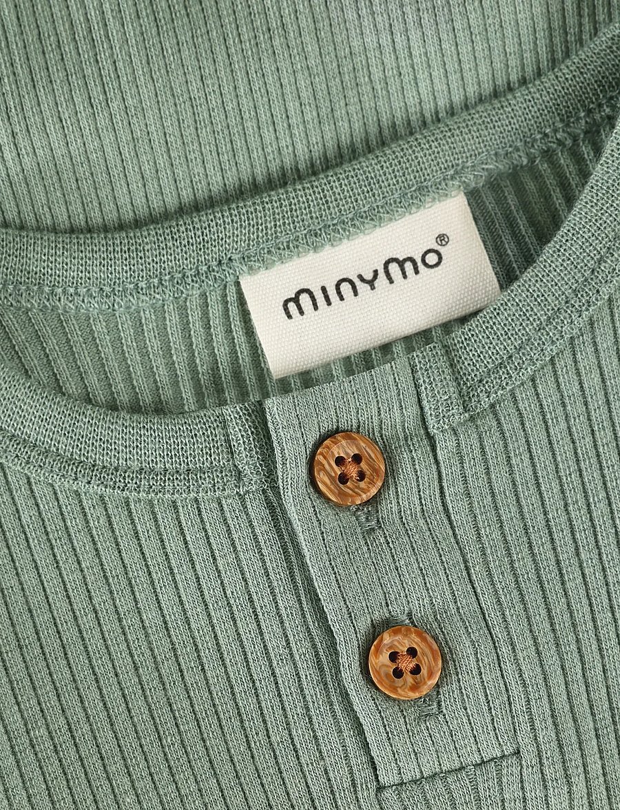 Minymo - Body LS Rib - langermede - lily pad - 2