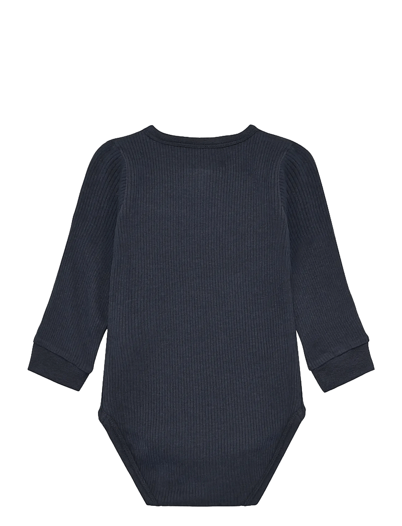 Minymo - Body LS Rib - long-sleeved - odyssey gray - 1