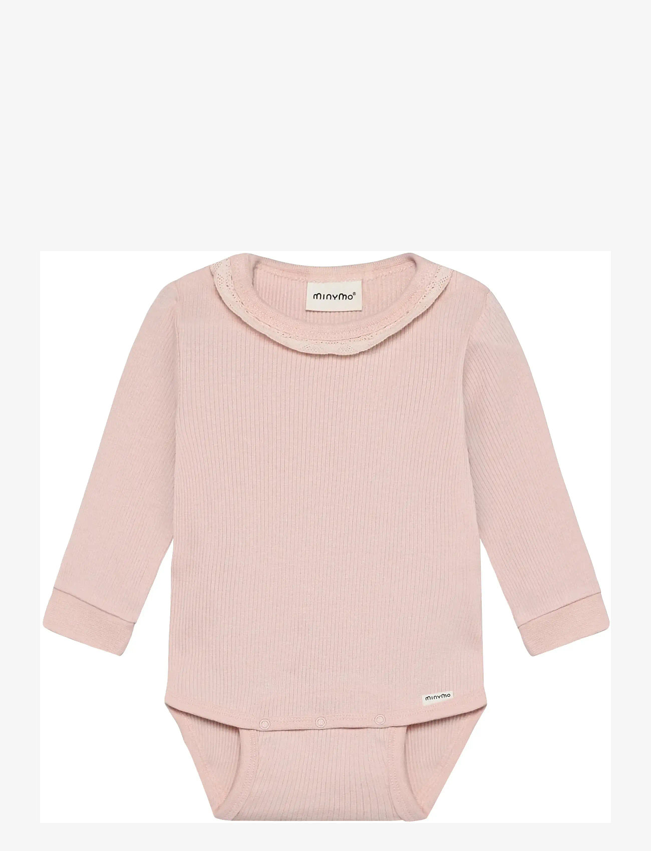 Minymo - Body LS Rib - långärmade - peach whip - 0