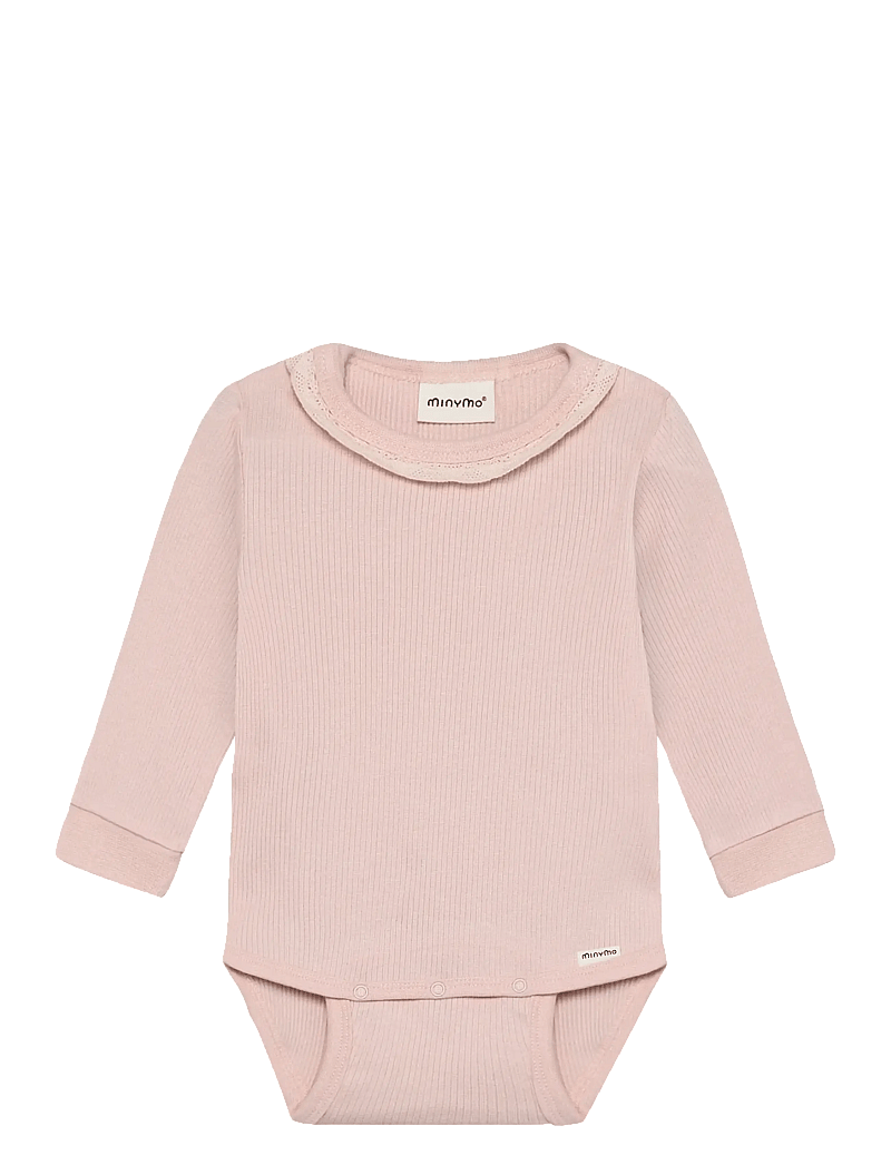 Minymo - Body LS Rib - långärmade - peach whip - 0