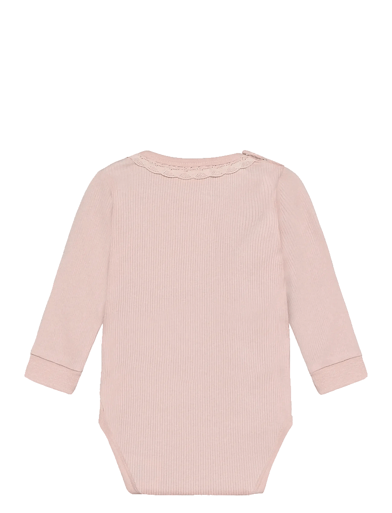 Minymo - Body LS Rib - långärmade - peach whip - 1
