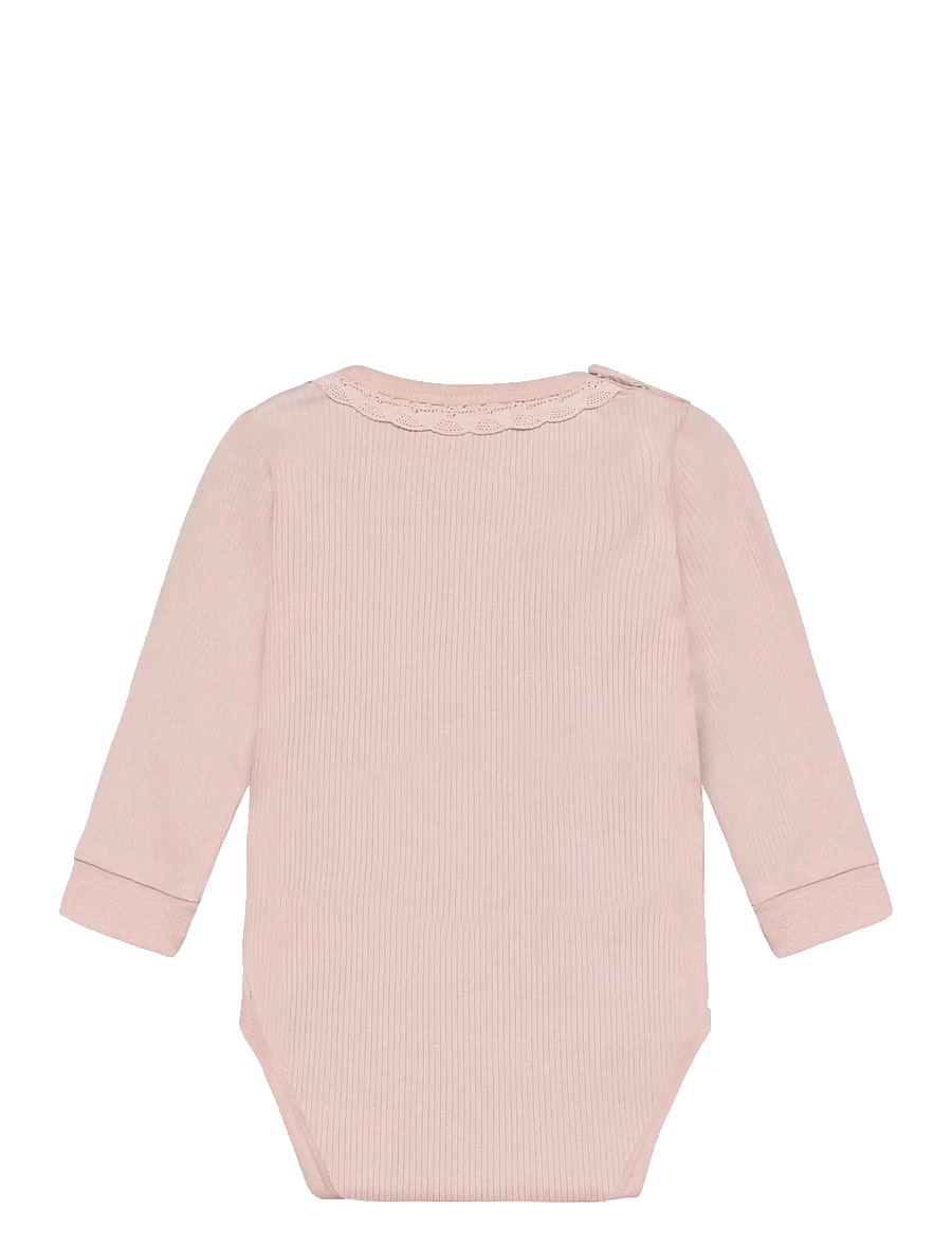 Minymo - Body LS Rib - pikkade varrukatega - peach whip - 1