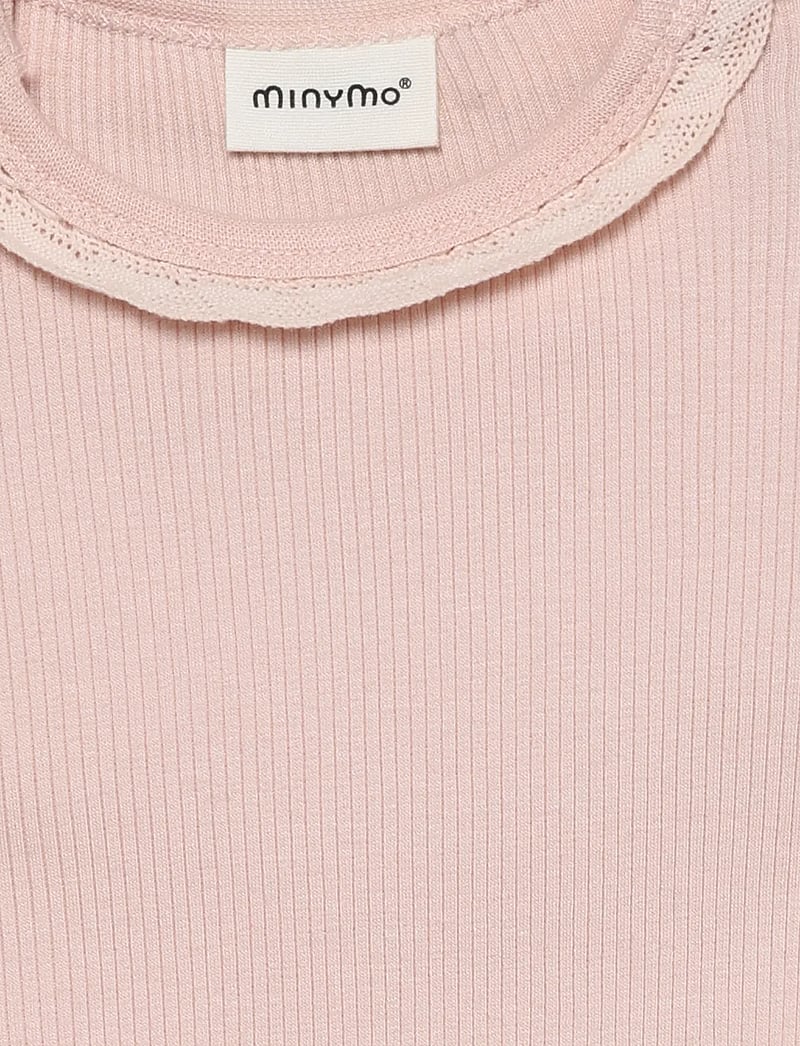 Minymo - Body LS Rib - långärmade - peach whip - 2