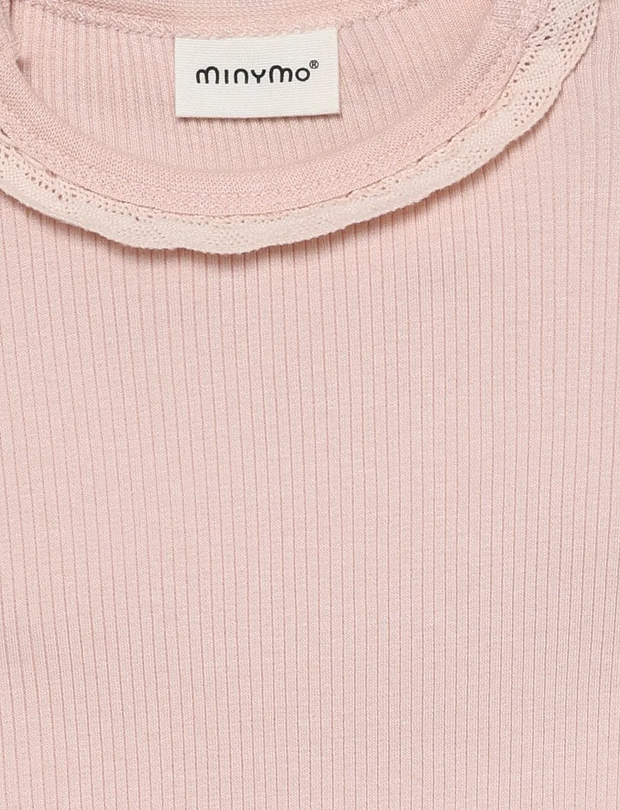Minymo - Body LS Rib - pikkade varrukatega - peach whip - 2