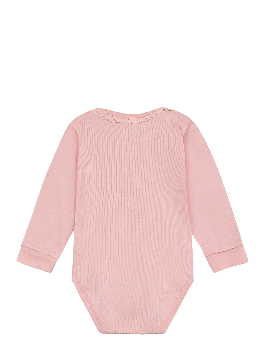 Minymo - Body LS Rib - heilgalli - silver pink - 1