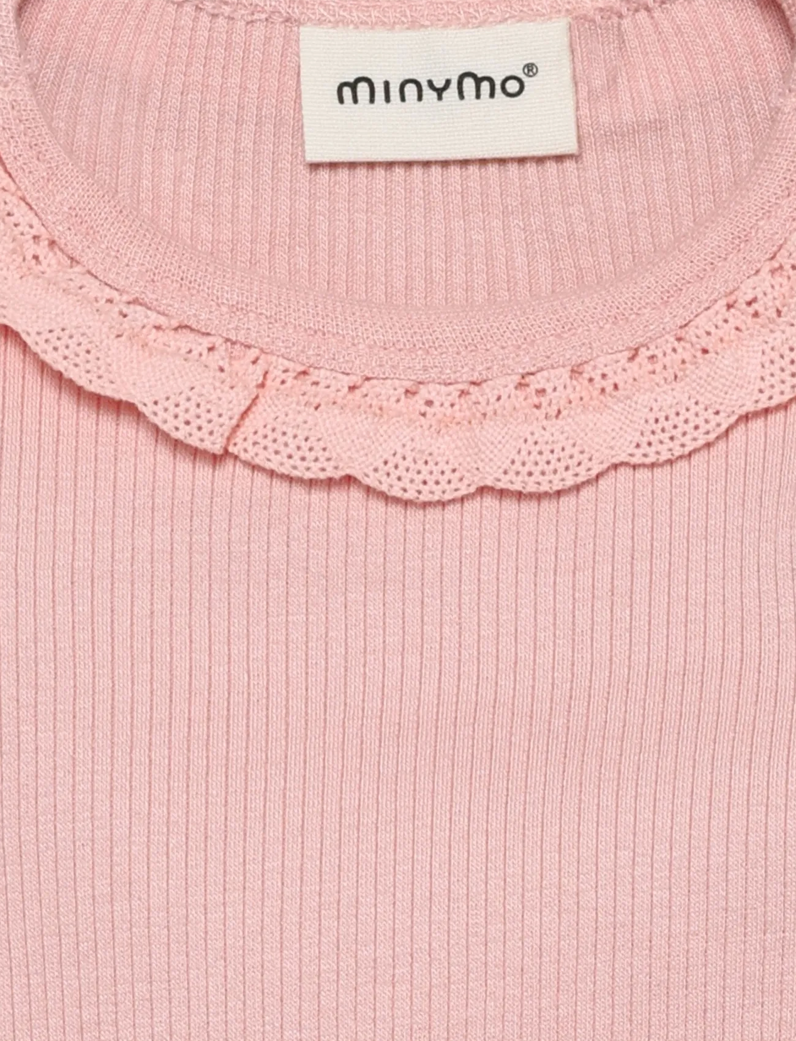 Minymo - Body LS Rib - gode sommertilbud - silver pink - 2