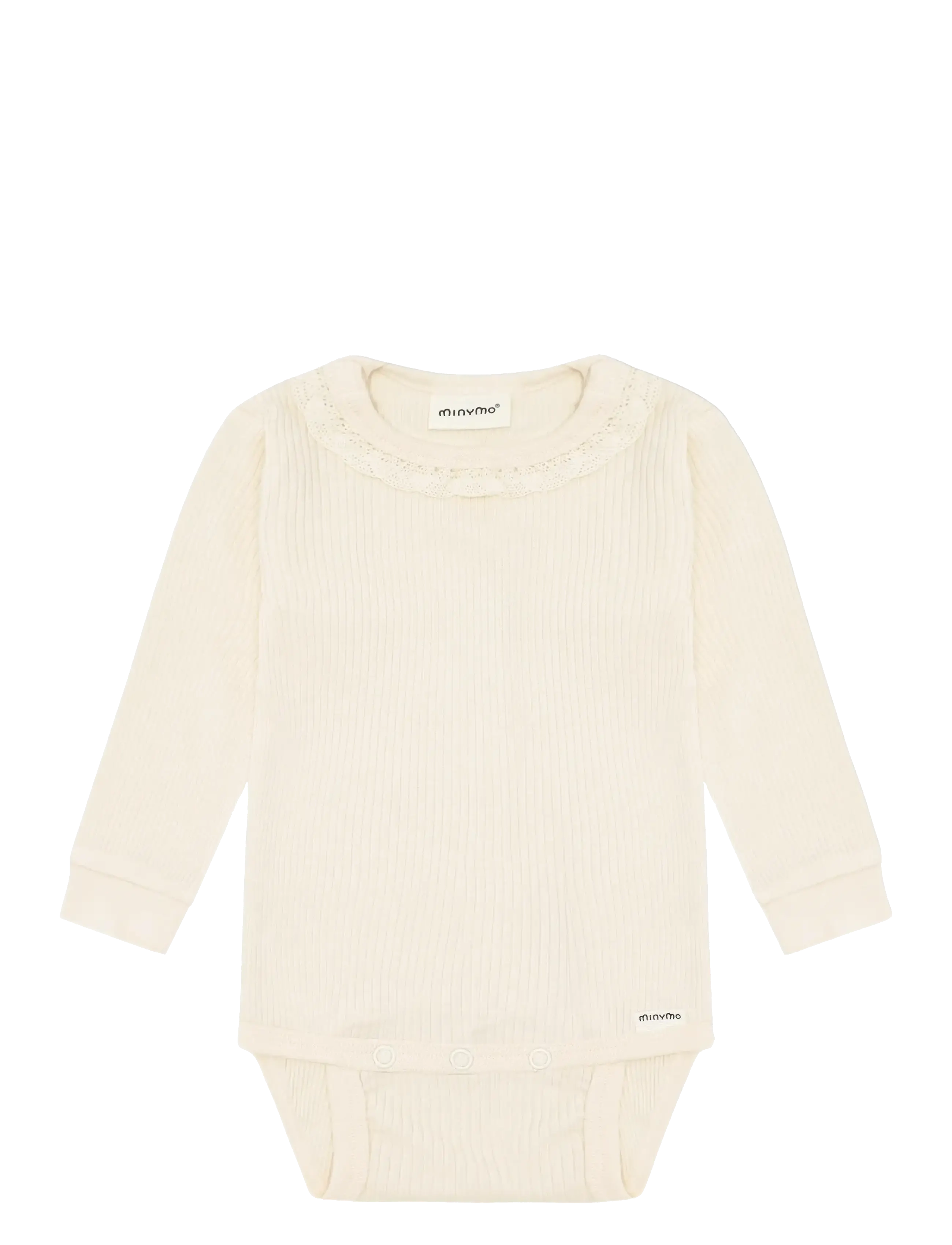 Minymo Body LS Rib - Heldragter - WHITE SWAN / cream