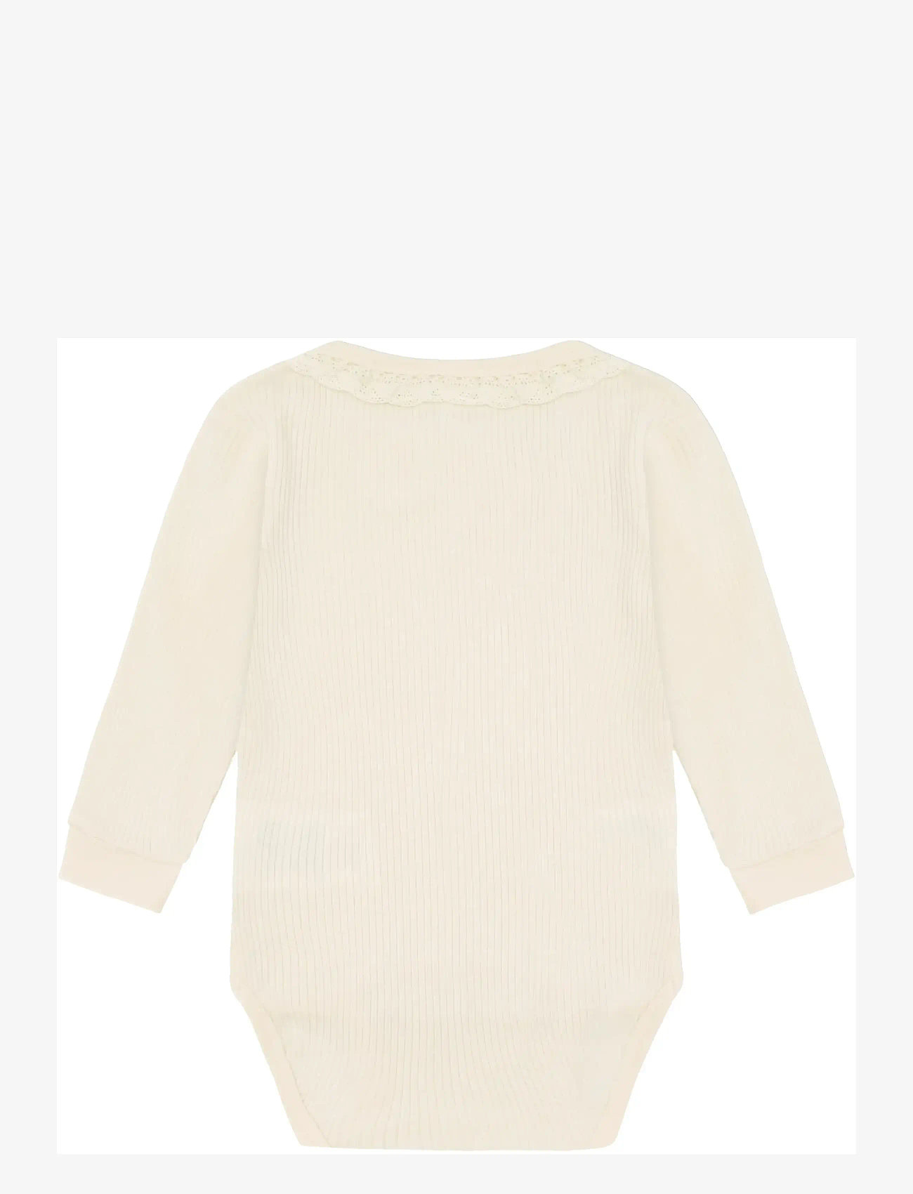 Minymo - Body LS Rib - långärmade - white swan - 2