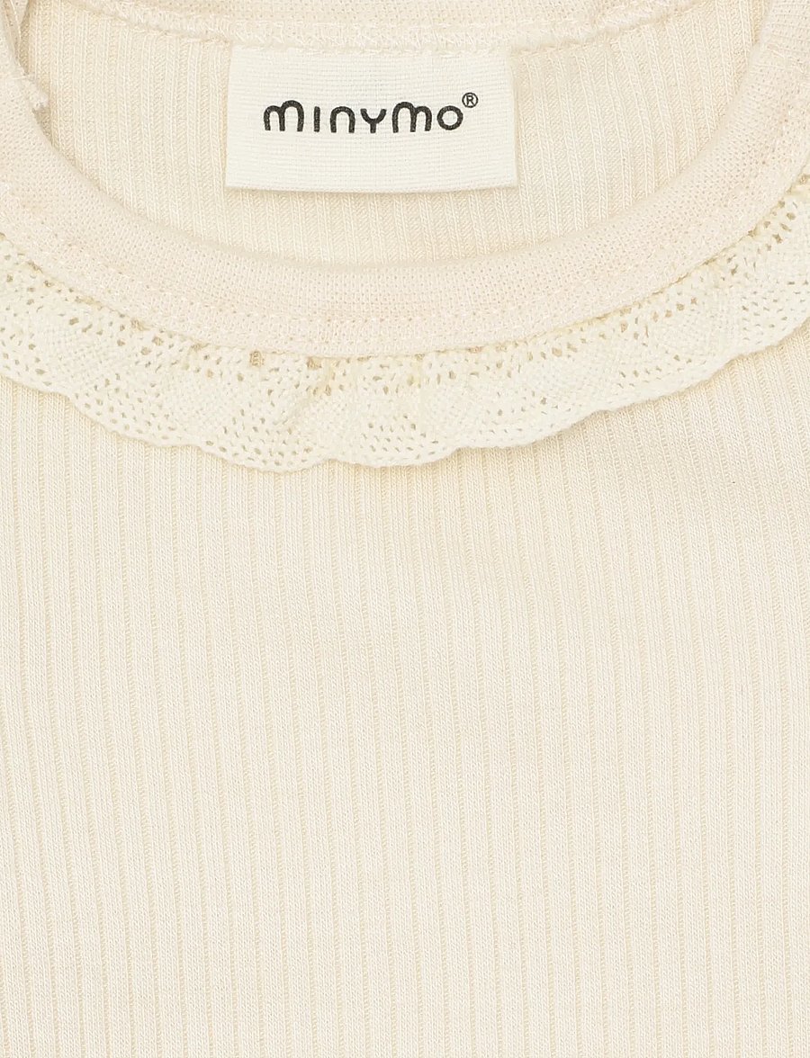 Minymo - Body LS Rib - heilgalli - white swan - 3
