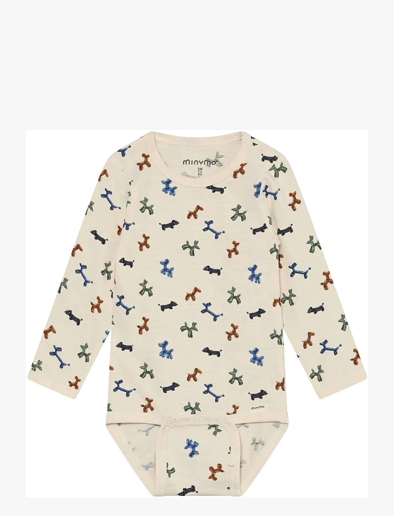 Minymo - Body LS AOP - langærmede heldragter - white swan - 1