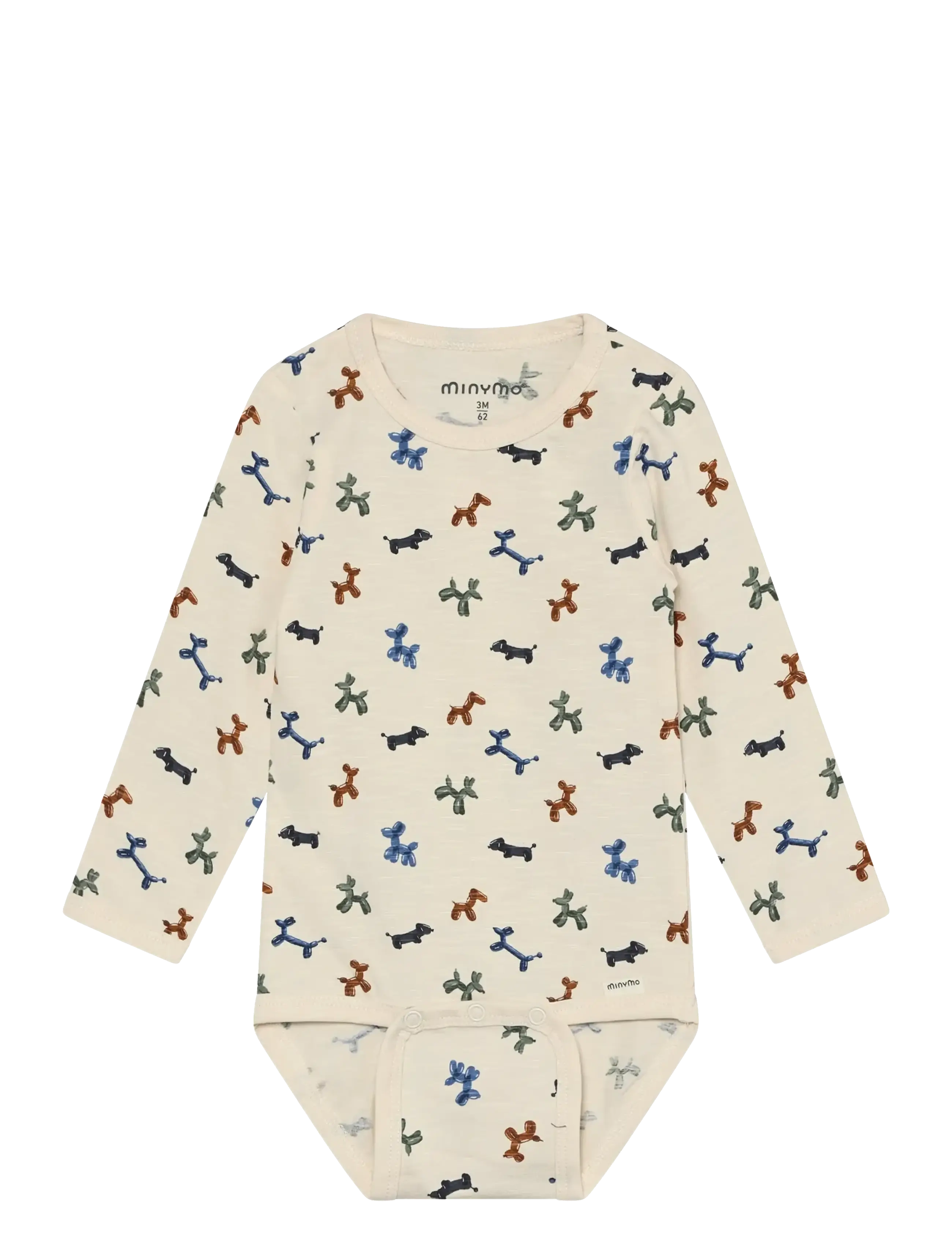 Minymo Body LS AOP - 4 for 3 - WHITE SWAN / cream