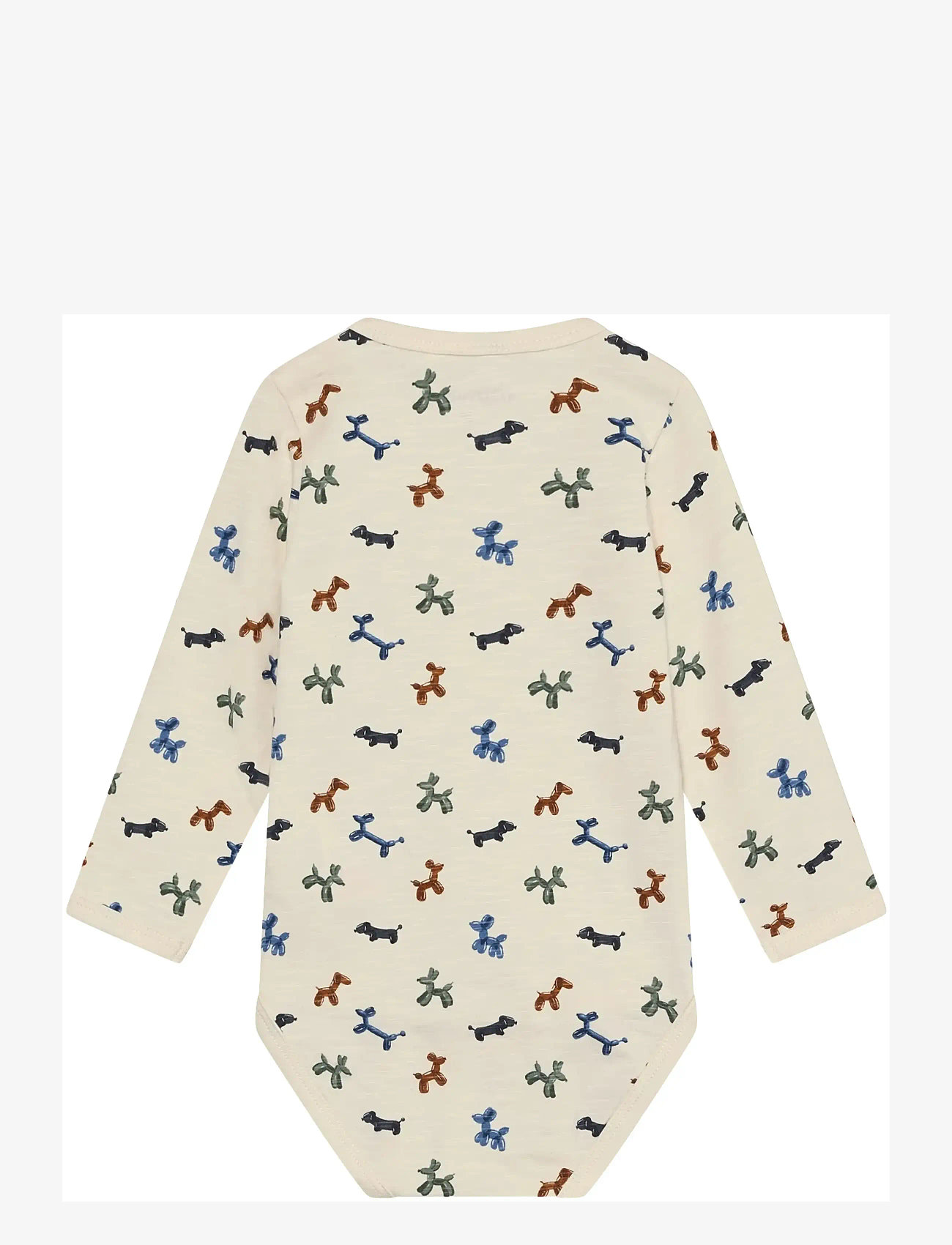 Minymo - Body LS AOP - langærmede heldragter - white swan - 2