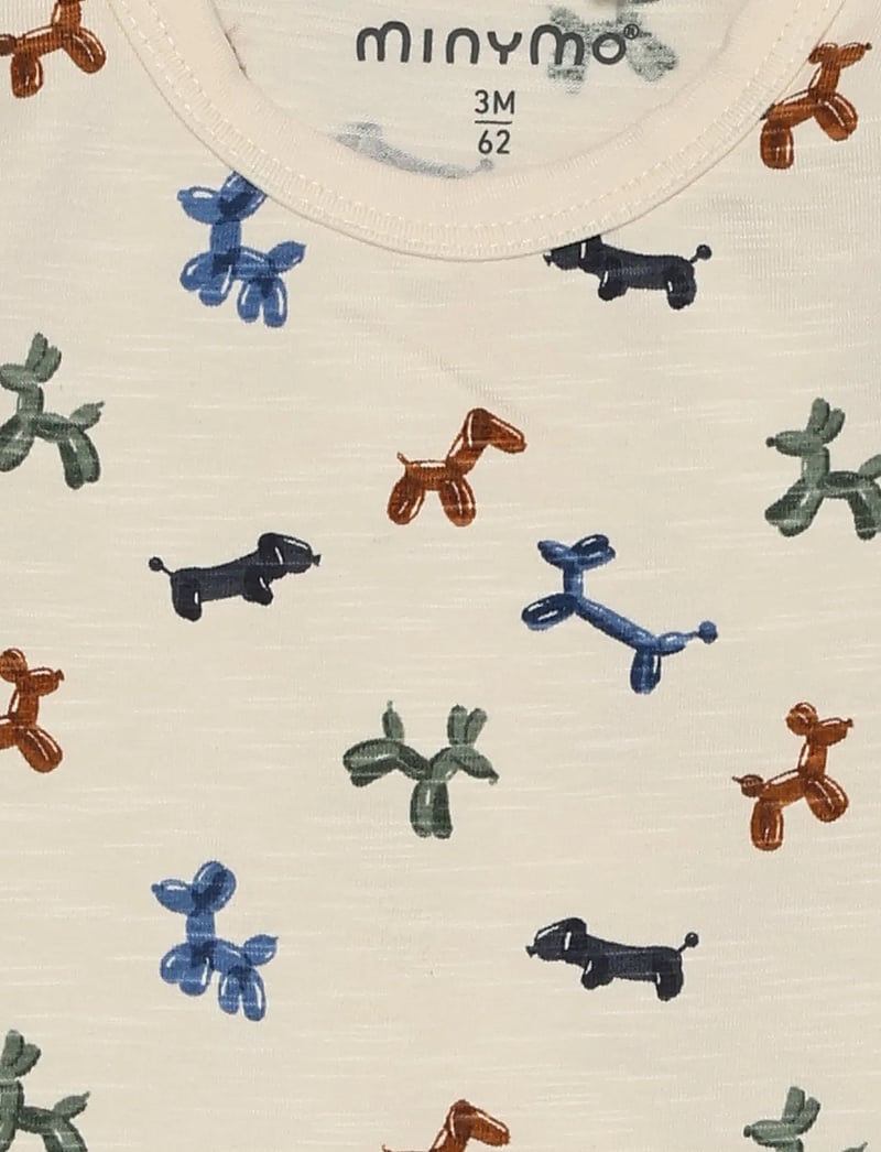 Minymo - Body LS AOP - langærmede heldragter - white swan - 3