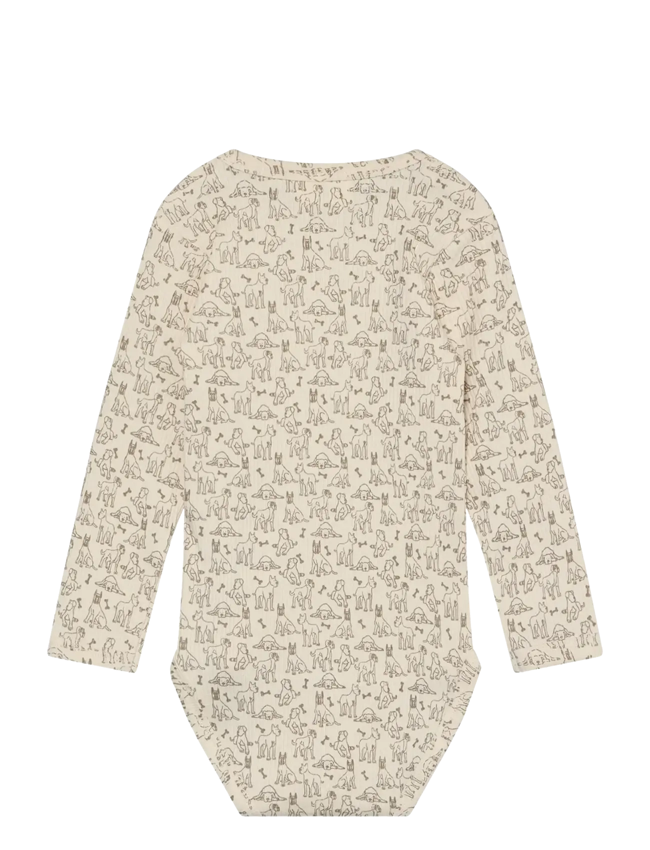 Minymo - Body LS AOP Rib - langärmelig - white swan - 2