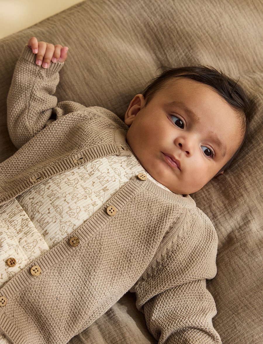 Minymo - Body LS AOP Rib - langärmelig - white swan - 0