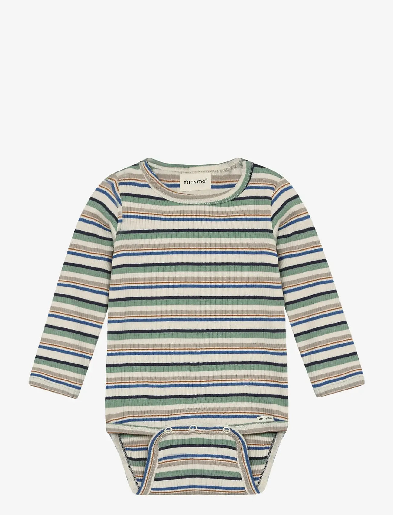 Minymo - Body LS Y/D Rib - long-sleeved - lily pad - 0