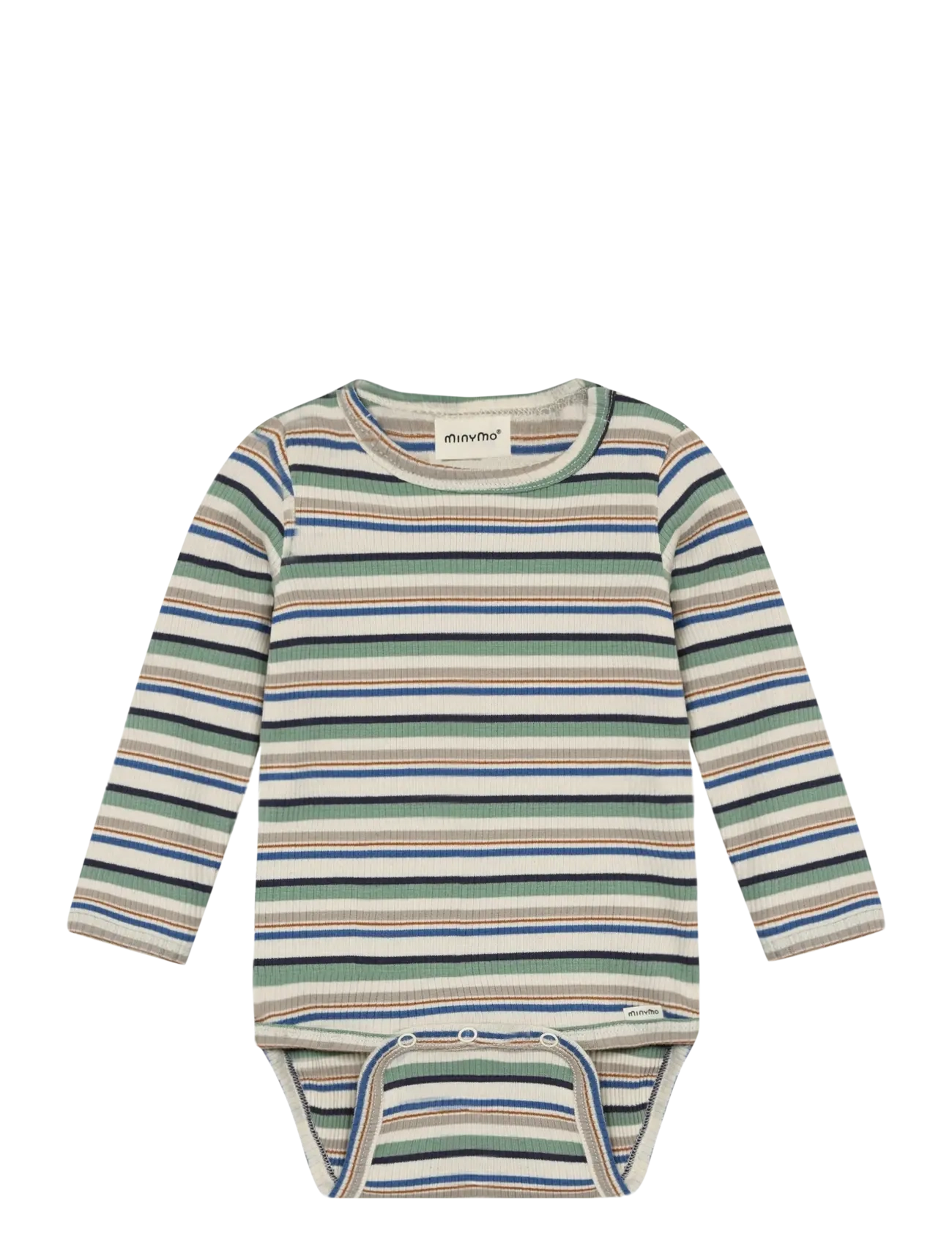 Minymo Body LS Y/D Rib - Strampler - LILY PAD / multi