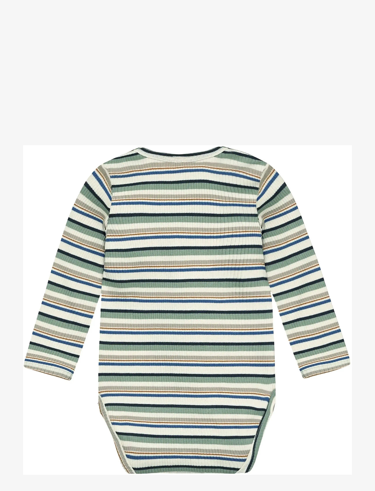 Minymo - Body LS Y/D Rib - long-sleeved - lily pad - 1