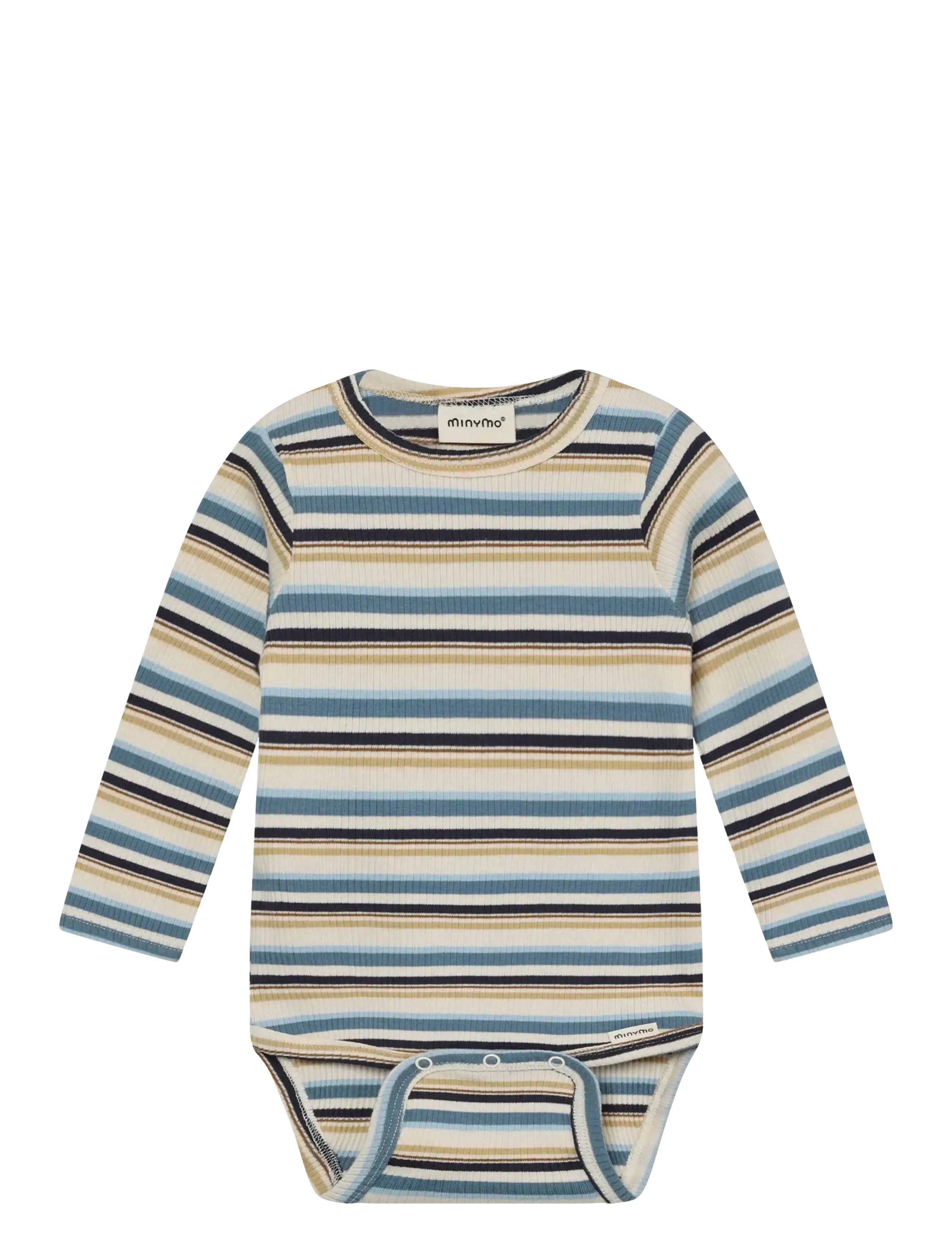 Minymo Body LS Y/D Rib - Långärmade bodysuits - MOONSTONE / multi