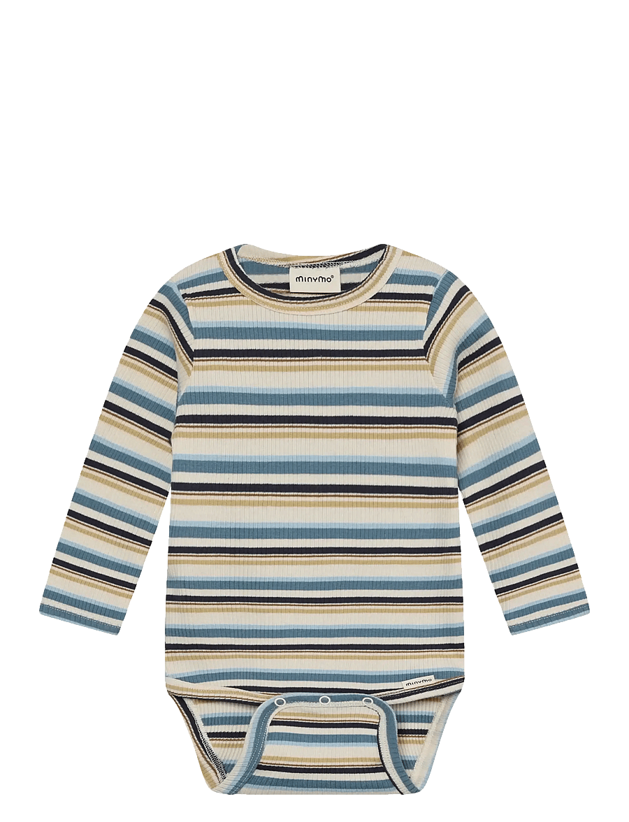 Minymo - Body LS Y/D Rib - langärmelig - moonstone - 0