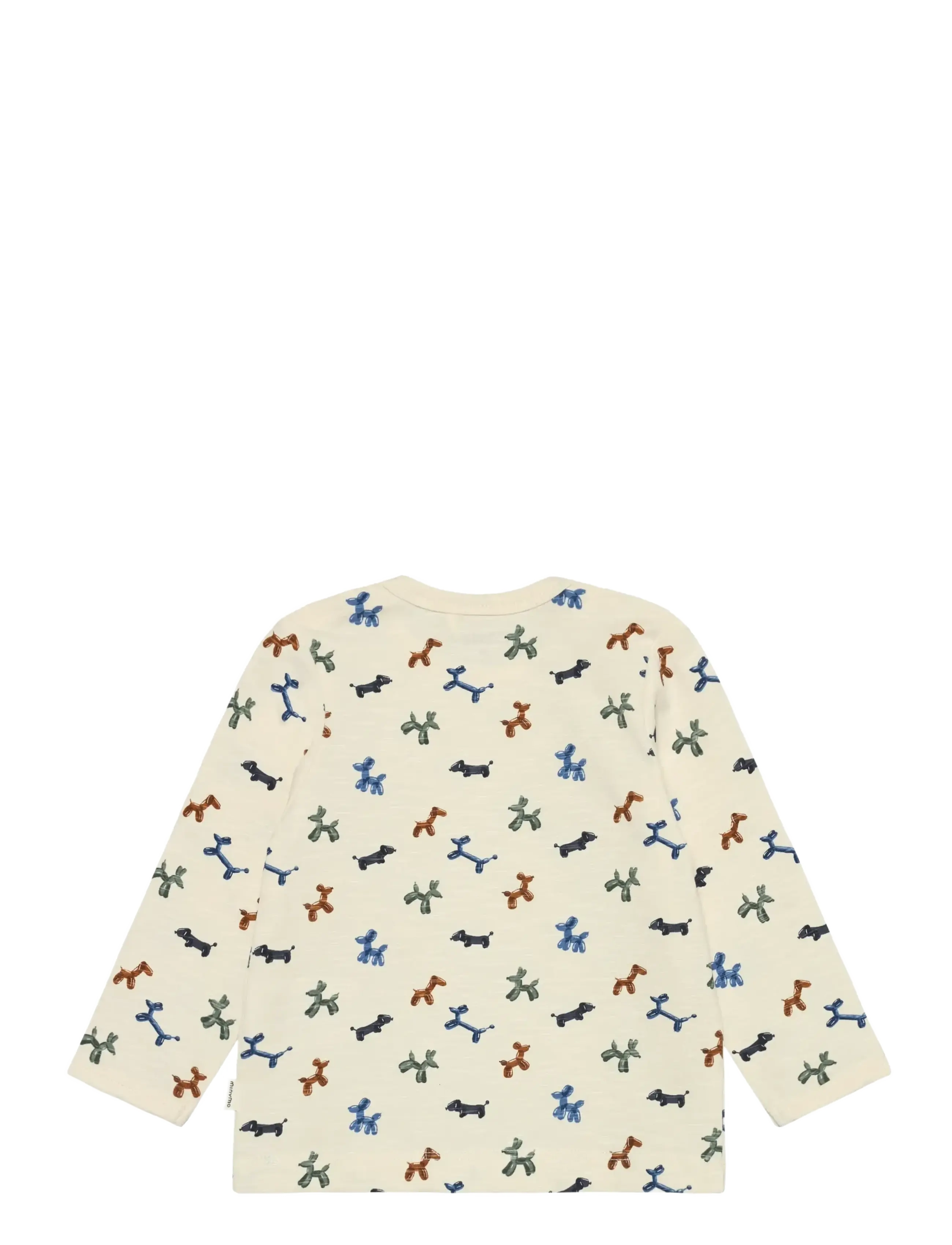 Minymo - T-shirt LS AOP - long-sleeved t-shirts - white swan - 1