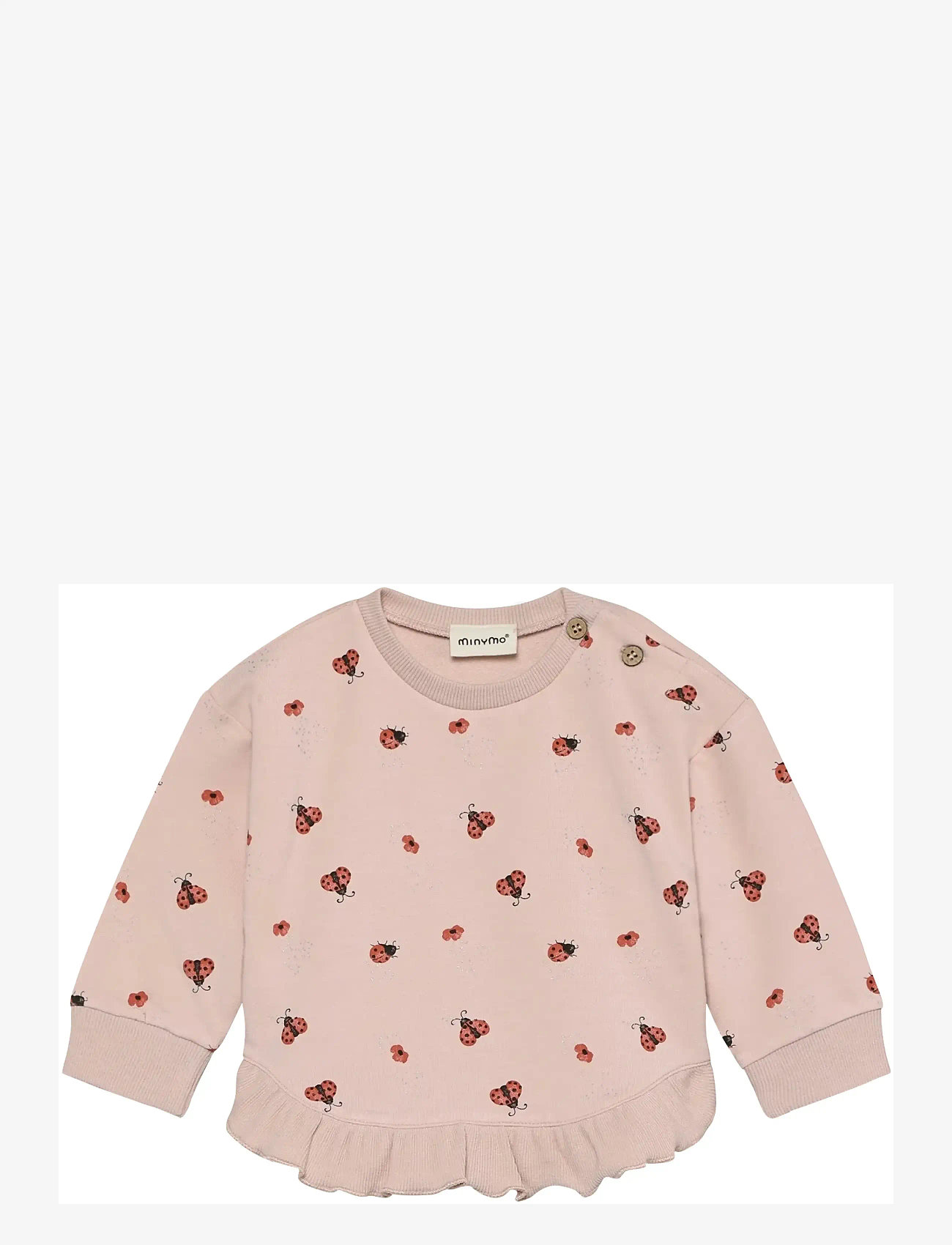 Minymo - Sweatshirt LS AOP - dressipluusid - peach whip - 1