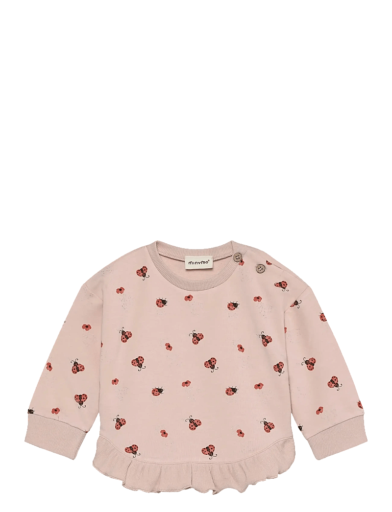 Minymo - Sweatshirt LS AOP - sweatshirts - peach whip - 1