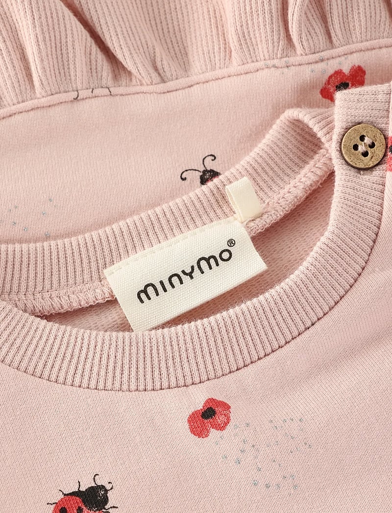Minymo - Sweatshirt LS AOP - sweatshirts - peach whip - 3