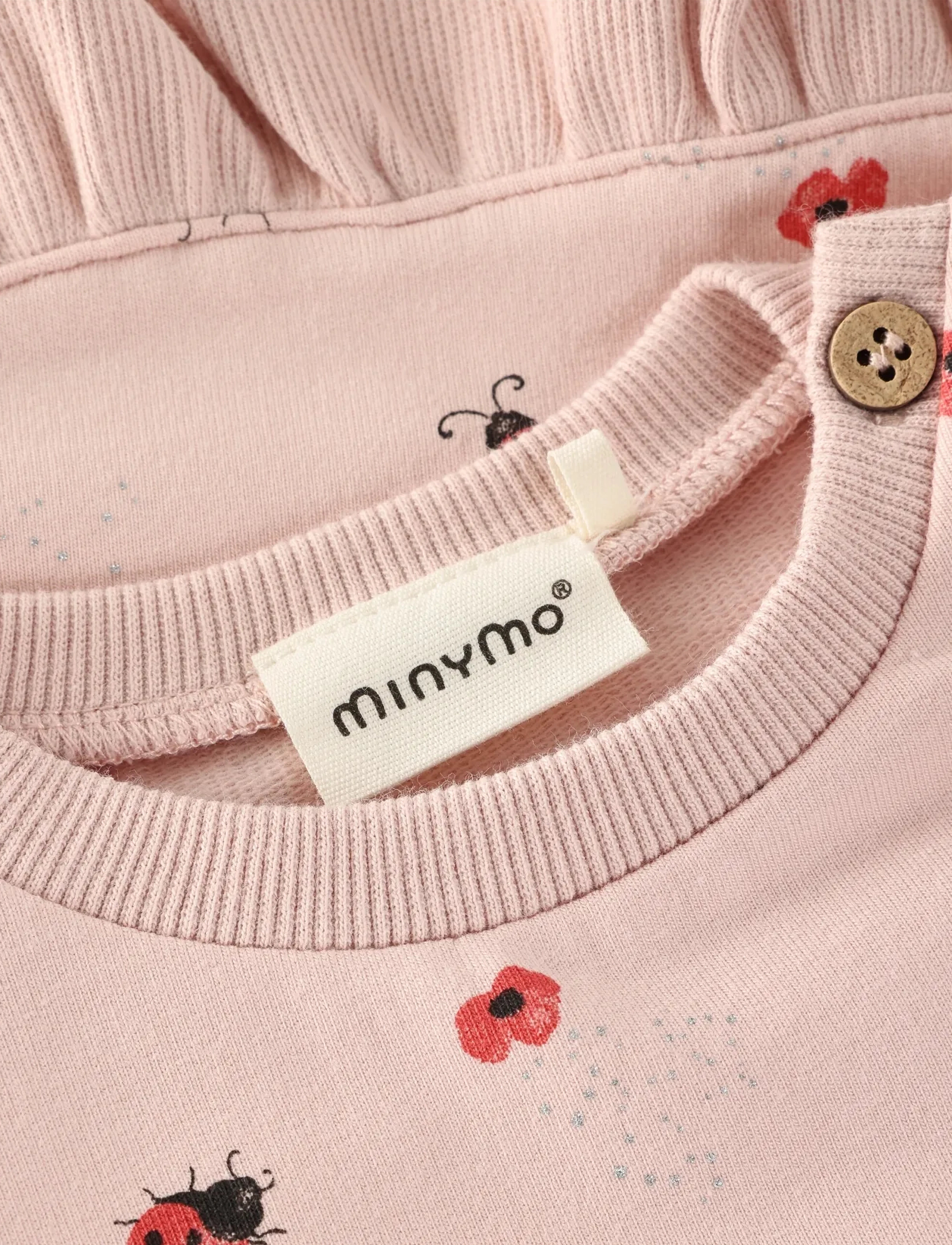 Minymo - Sweatshirt LS AOP - sweatshirts - peach whip - 3