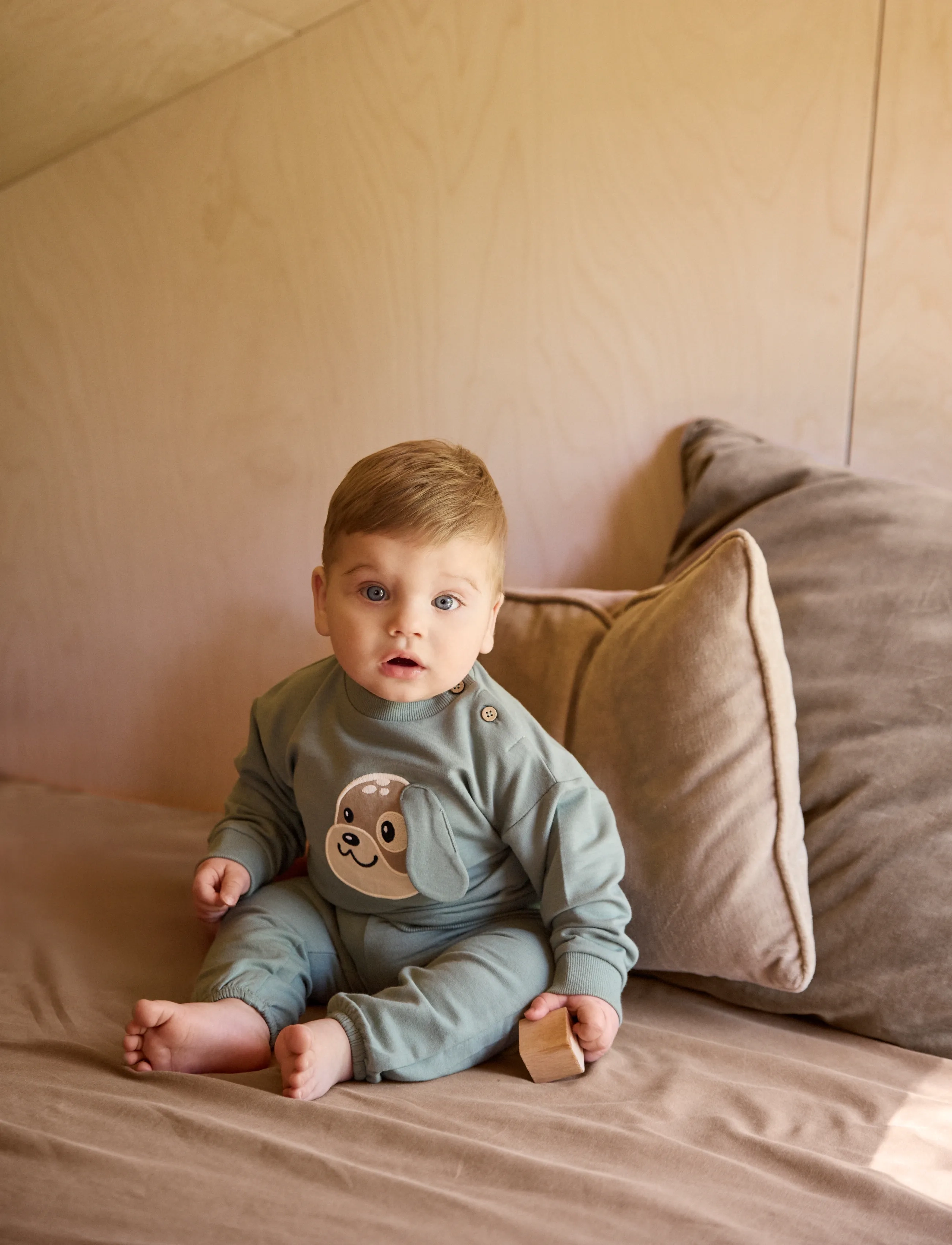 Minymo Sweatshirt Ls, 74, Green, Sweatshirts & Hættetrøjer > Sweatshirts, Børn