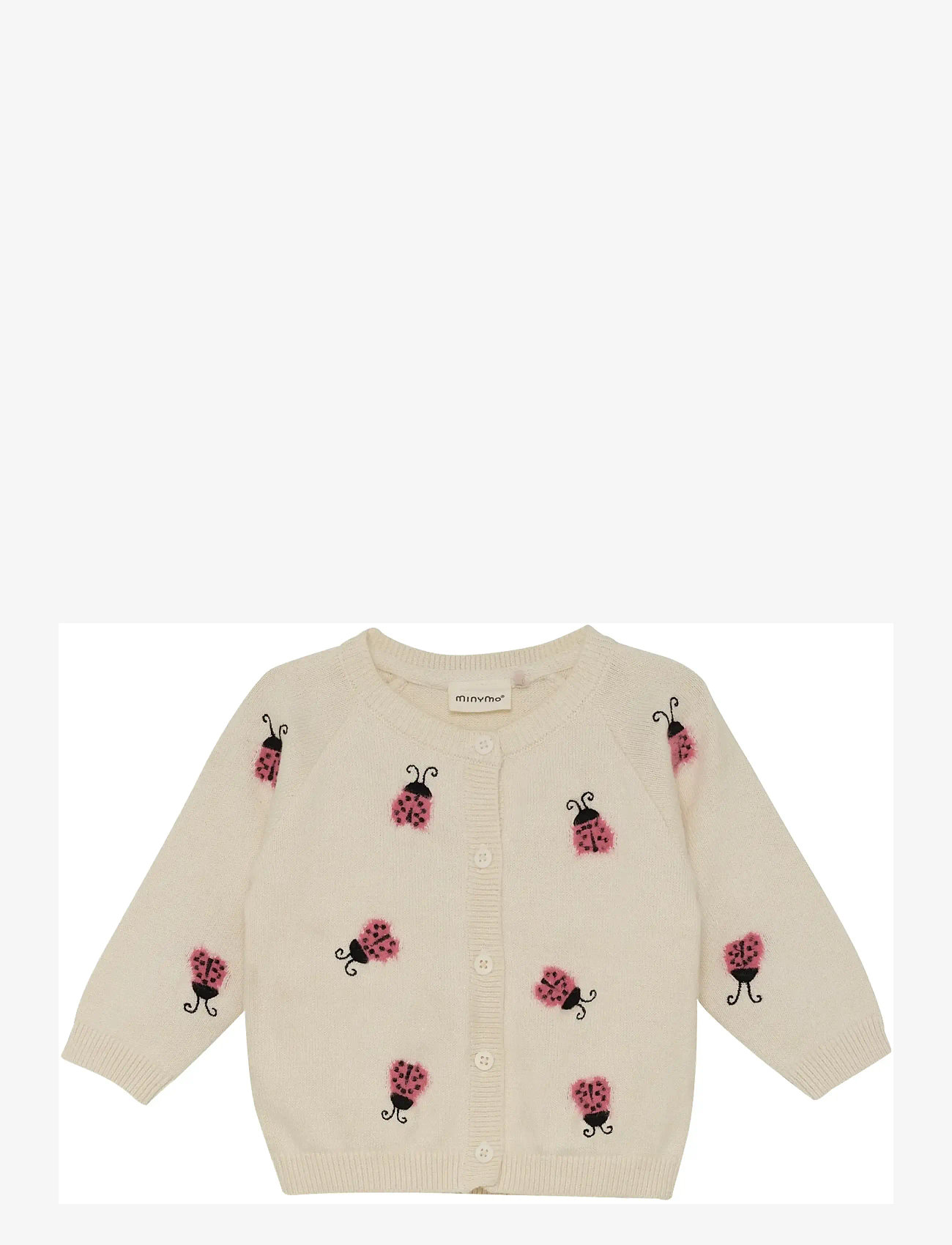 Minymo - Cardigan Knit - koftor - white swan - 1