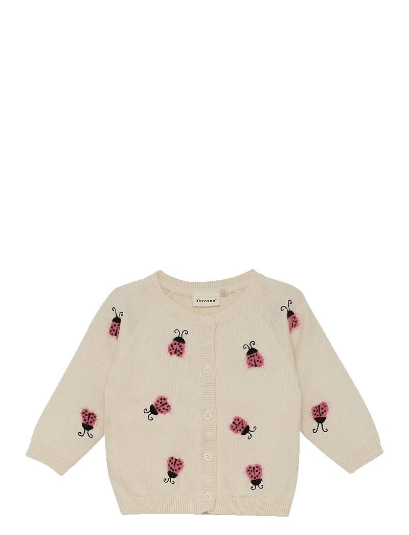 Minymo - Cardigan Knit - koftor - white swan - 1