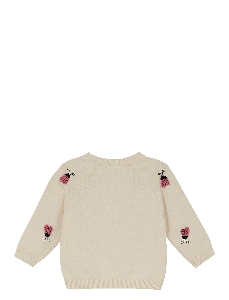 Minymo - Cardigan Knit - koftor - white swan - 2