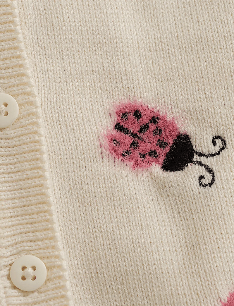 Minymo - Cardigan Knit - koftor - white swan - 3