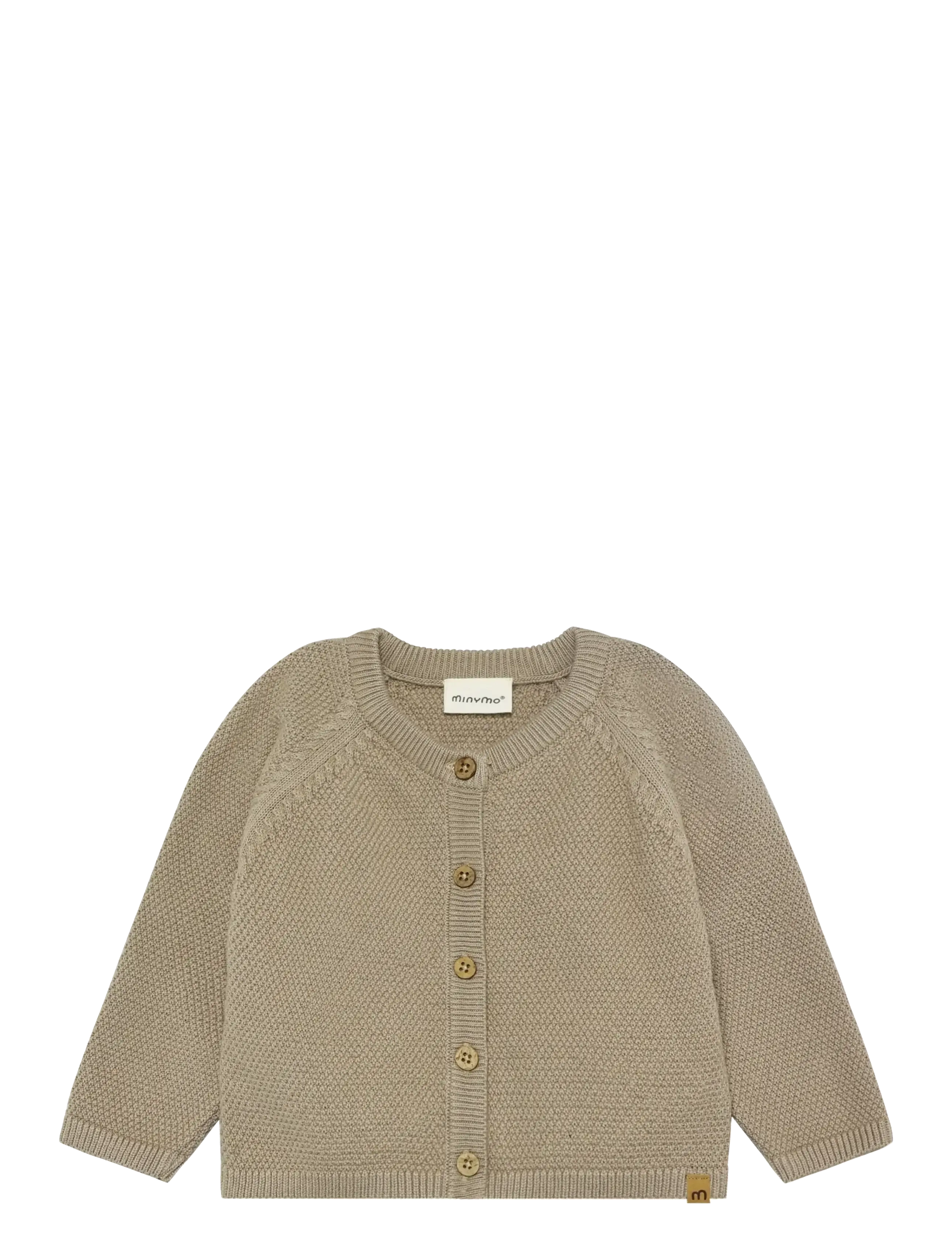 Minymo Cardigan Knit - Strik - CROCKERY / beige
