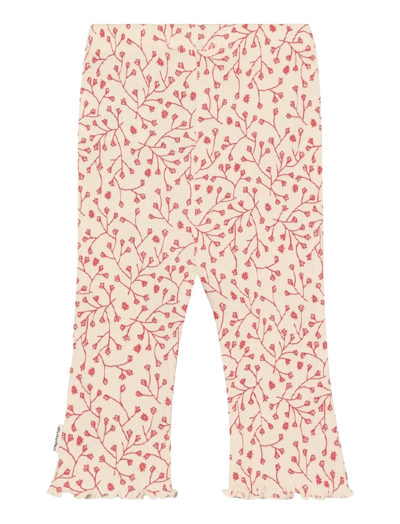 Minymo - Leggings AOP Rib - madalaimad hinnad - white swan - 1