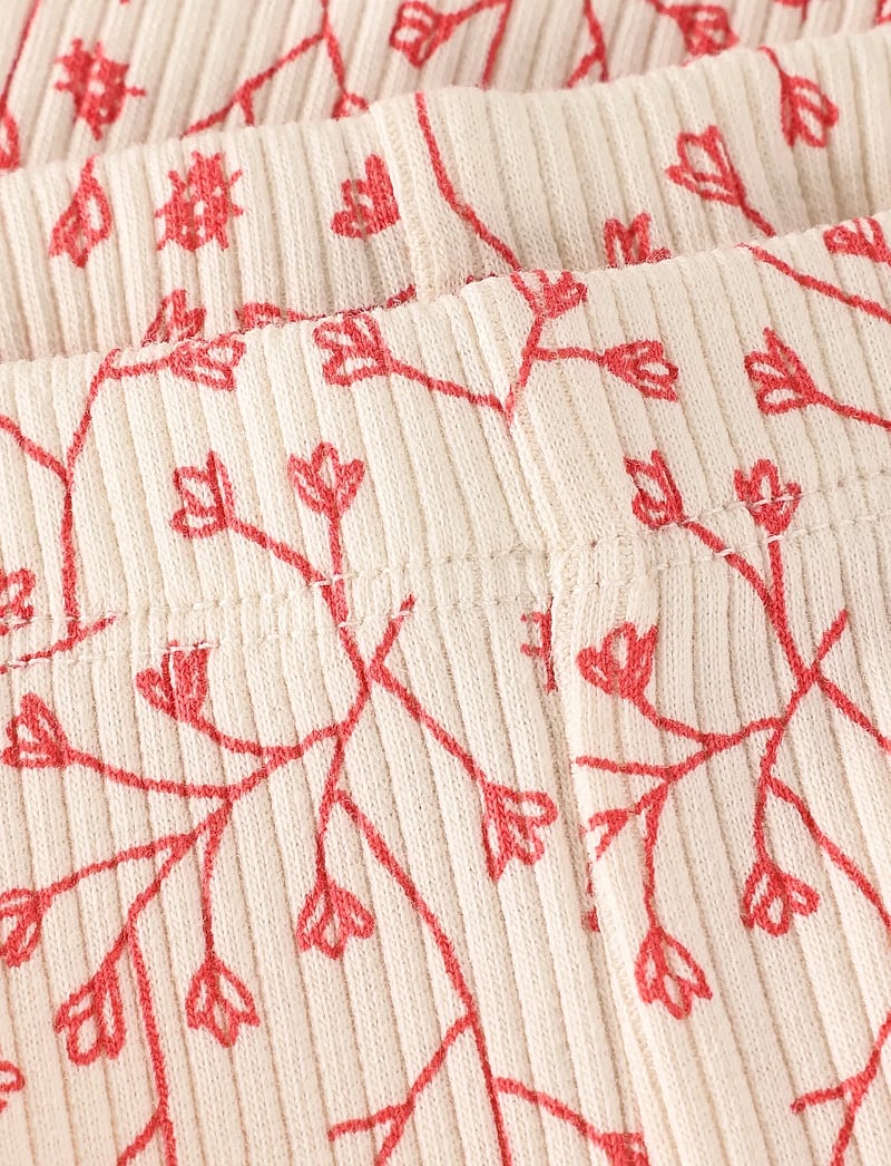 Minymo - Leggings AOP Rib - leggings - white swan - 2