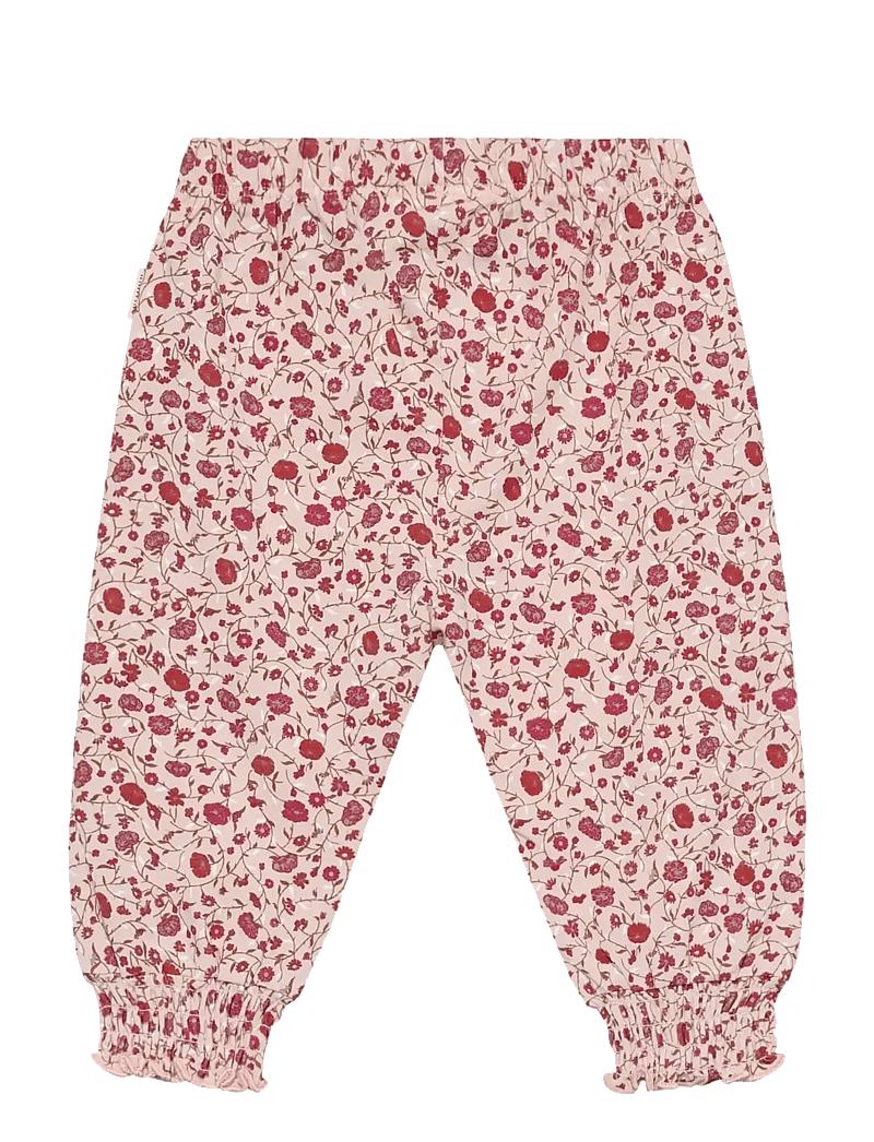 Minymo - Pants AOP - babybukser - peach whip - 1