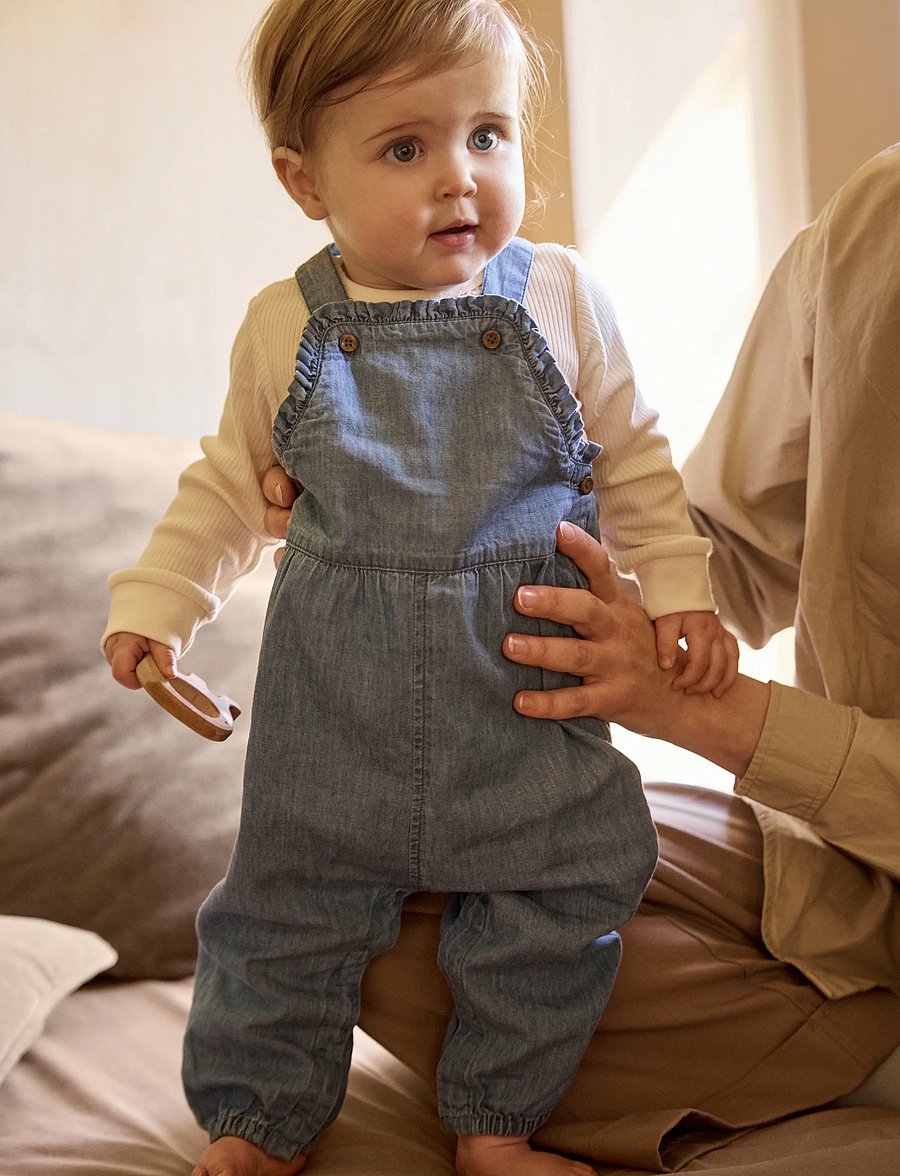 Minymo - Overall Chambray - snekkerbukse - faded denim - 0