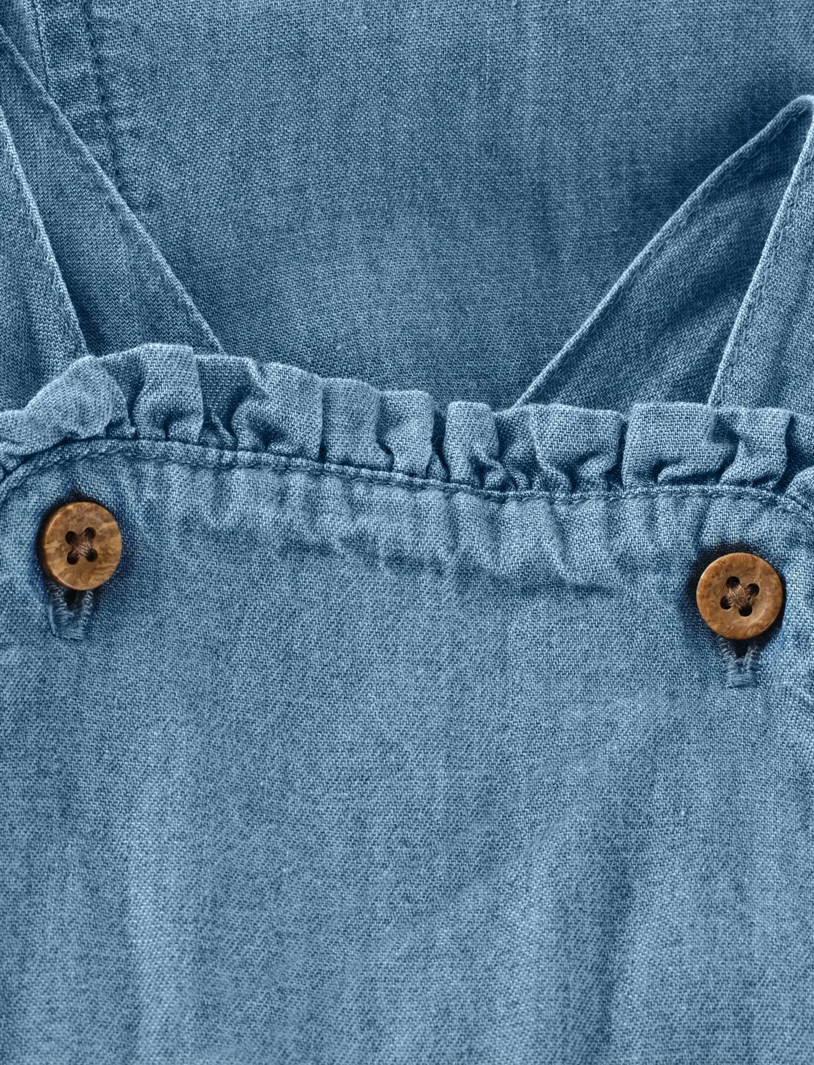 Minymo - Overall Chambray - sommarfynd - faded denim - 3
