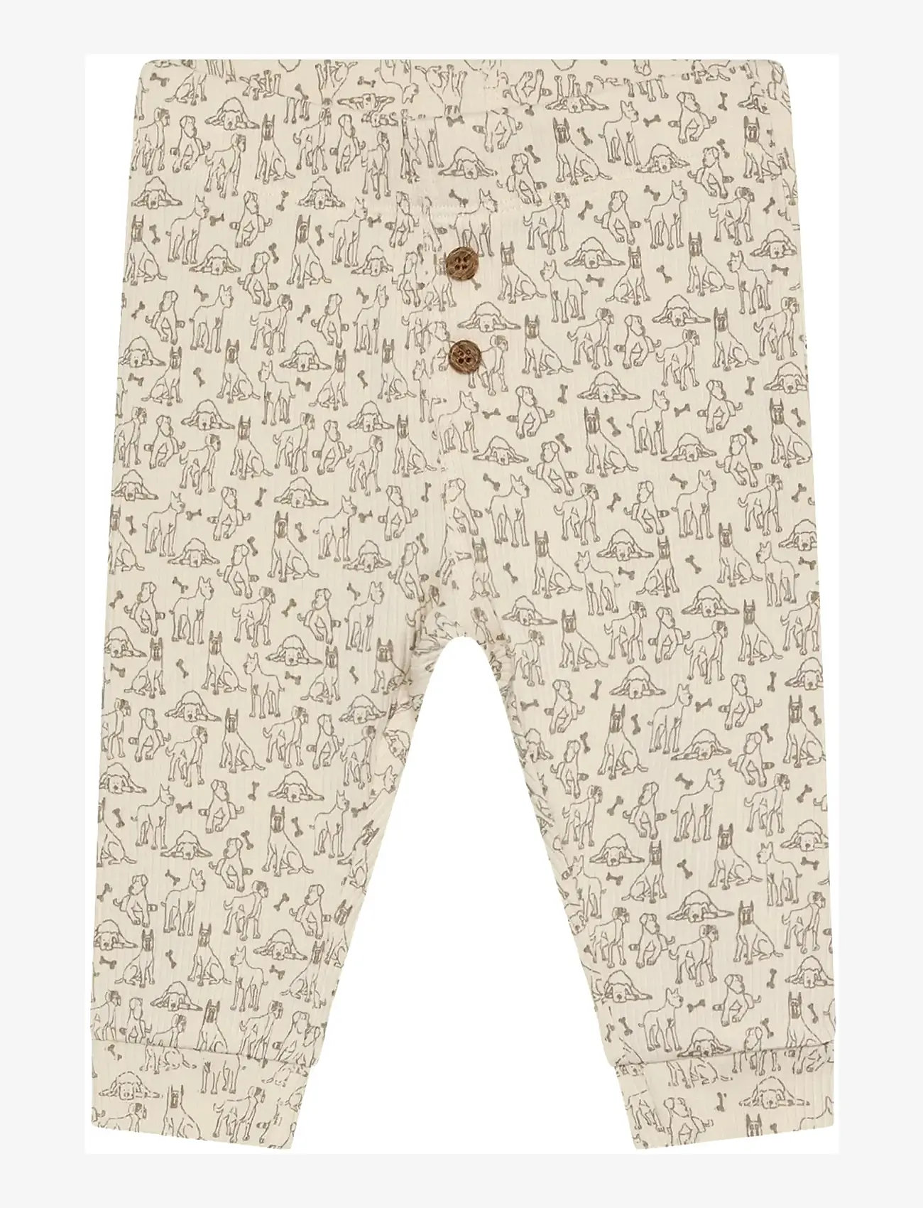 Minymo - Pants AOP Rib - sommerschnäppchen - white swan - 0