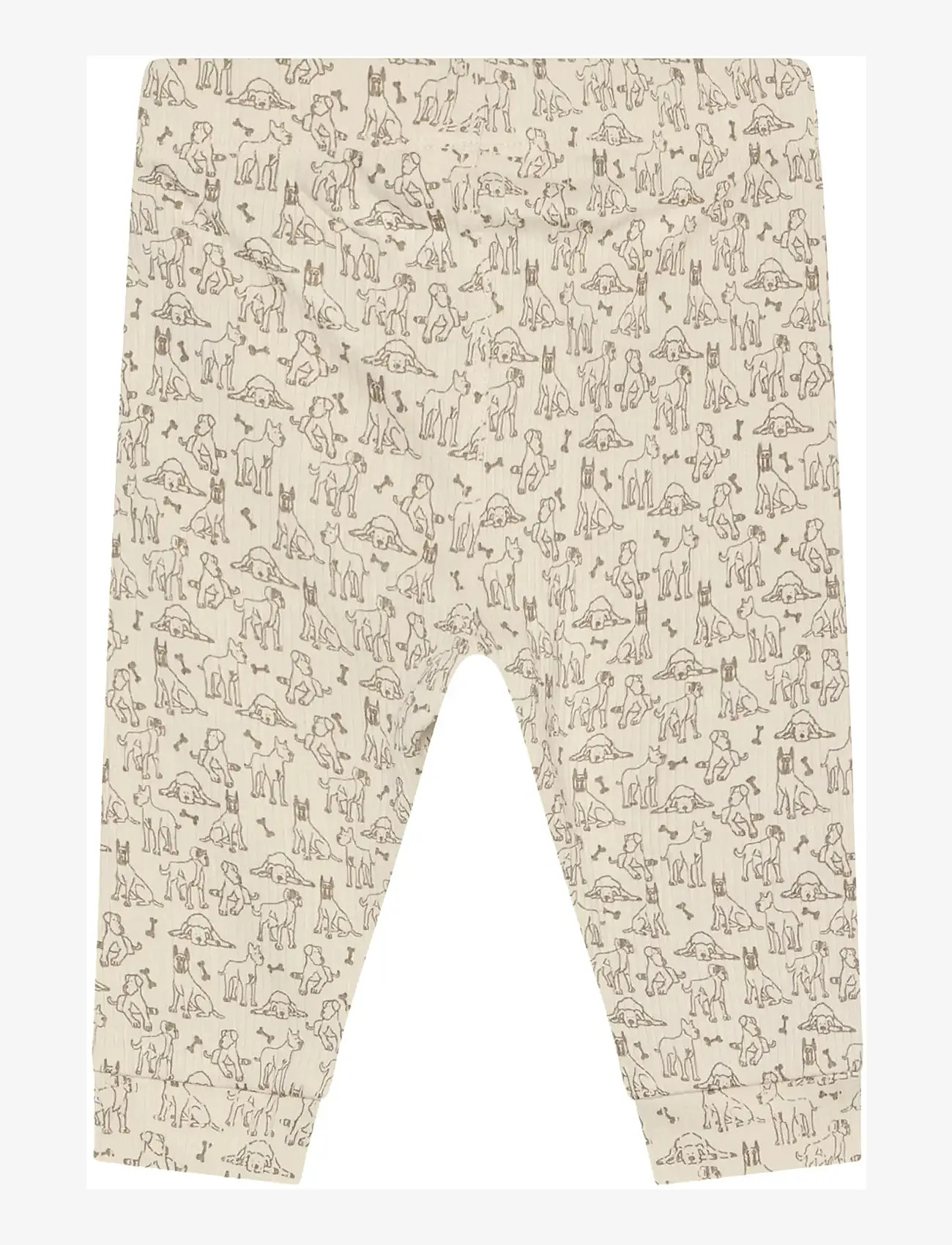 Minymo - Pants AOP Rib - sommerschnäppchen - white swan - 1